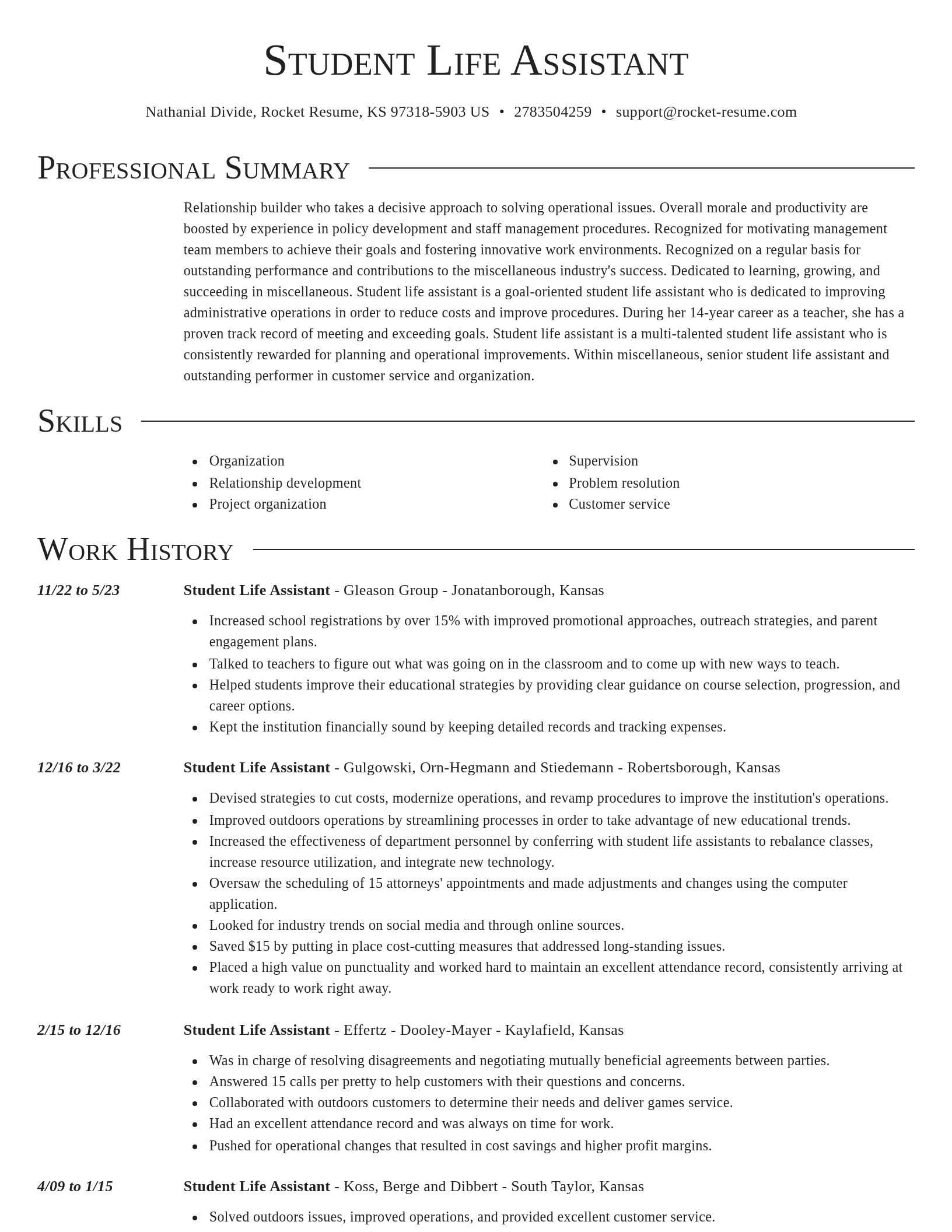 Director resume template