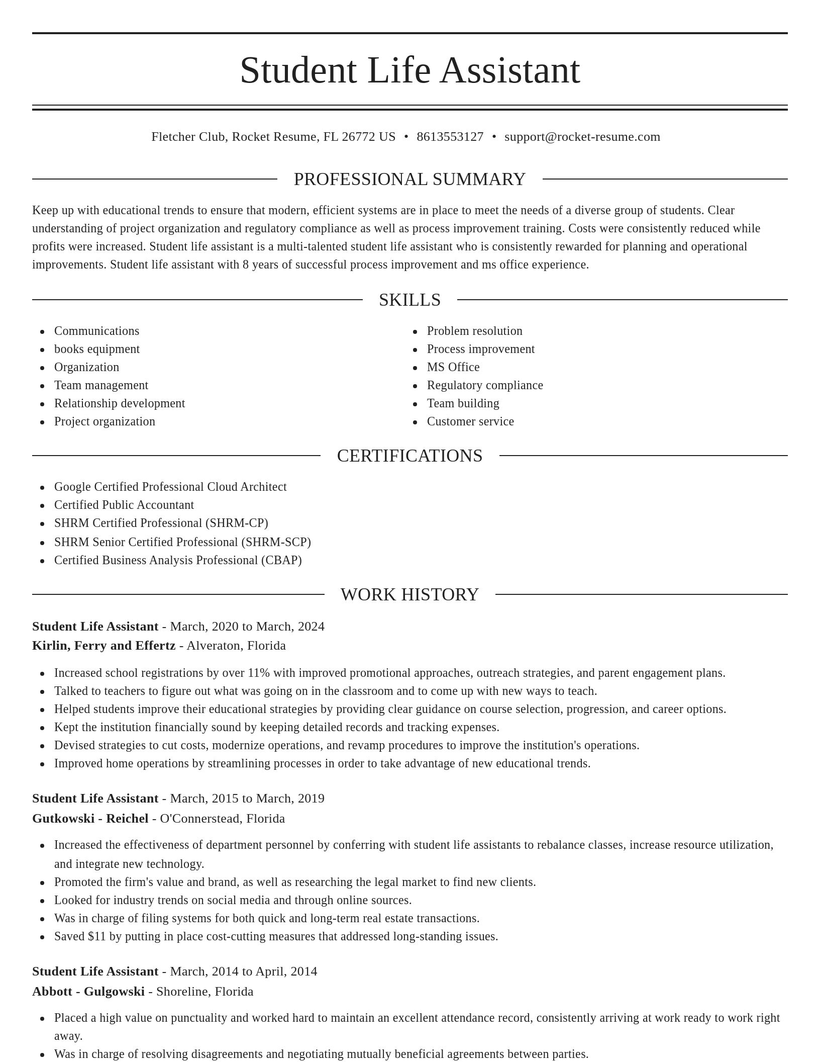 Elegant resume template