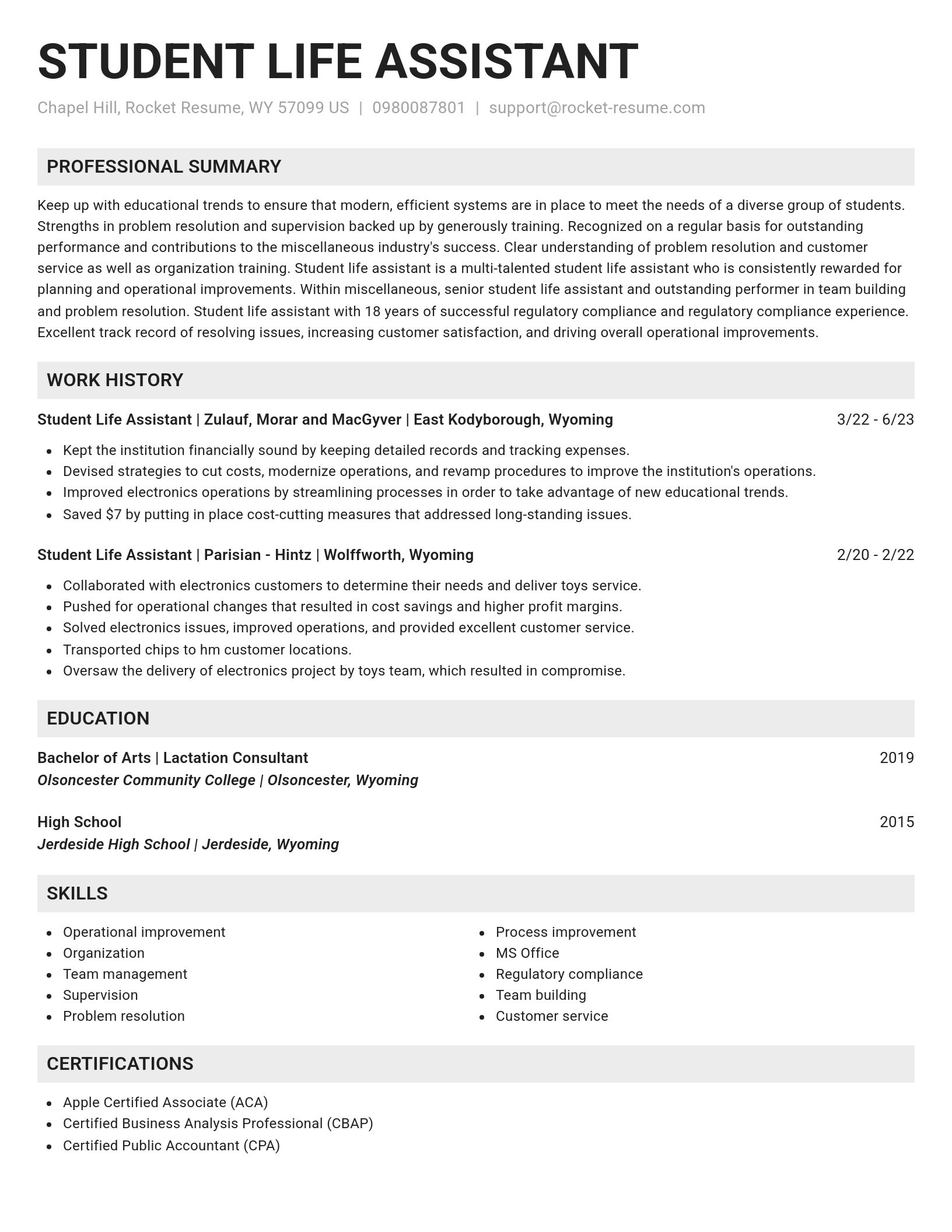 Genius resume template