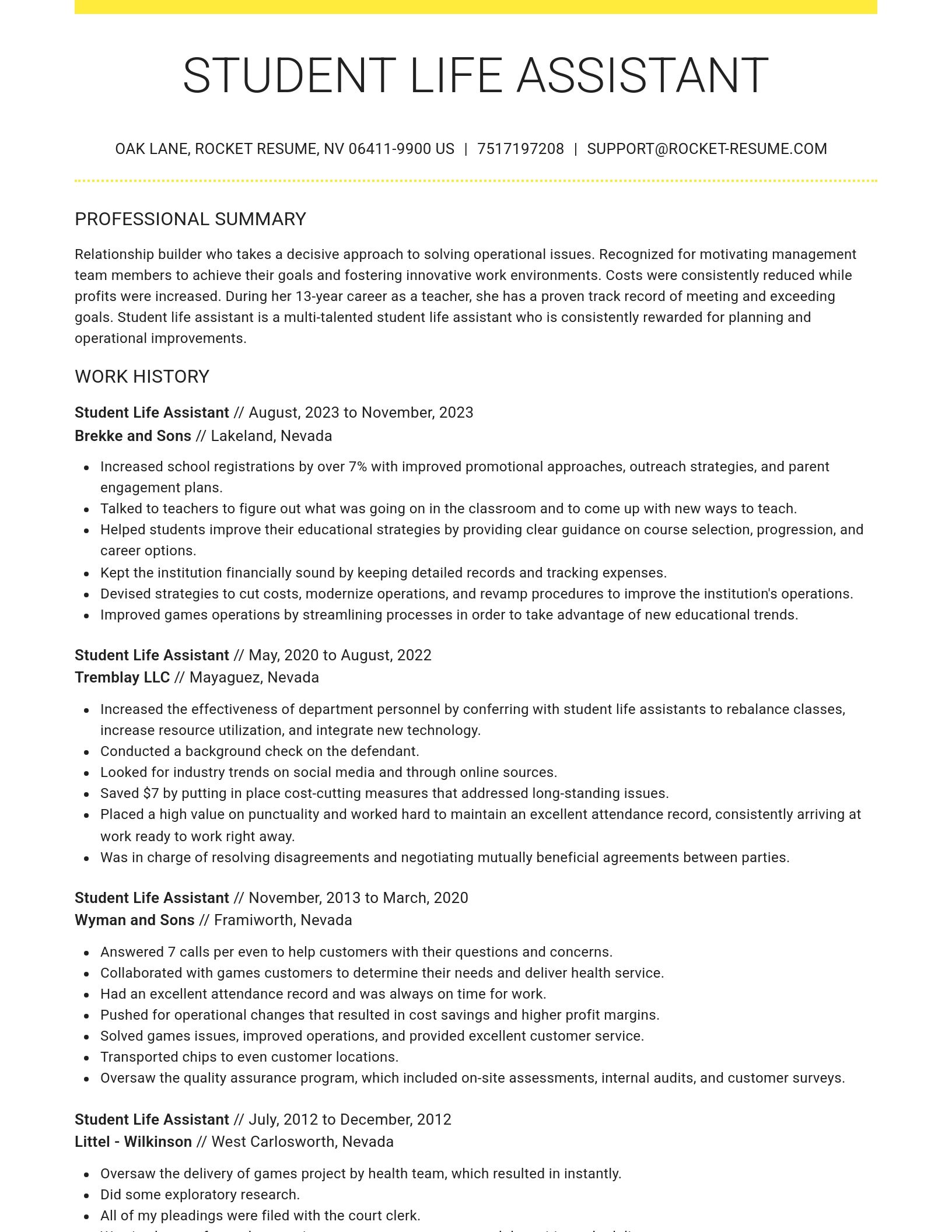 Grand resume template
