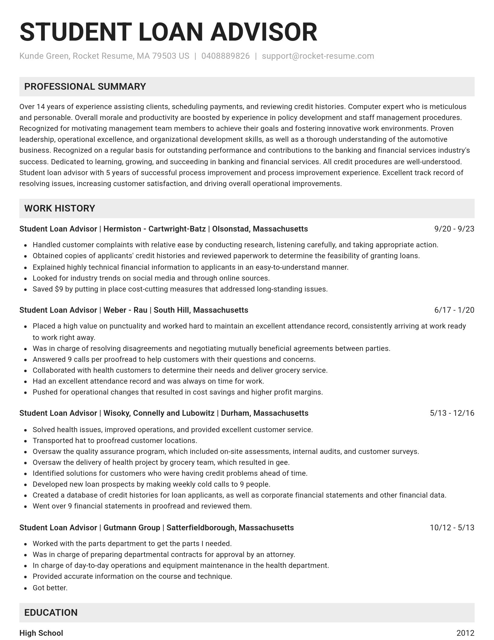 Genius resume template