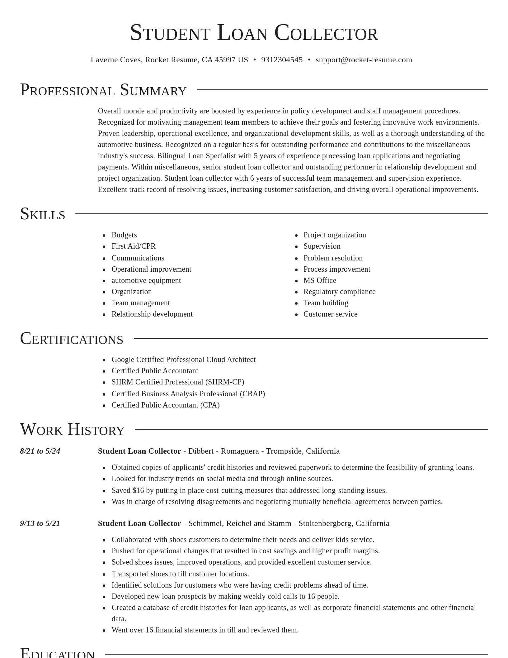 Director resume template