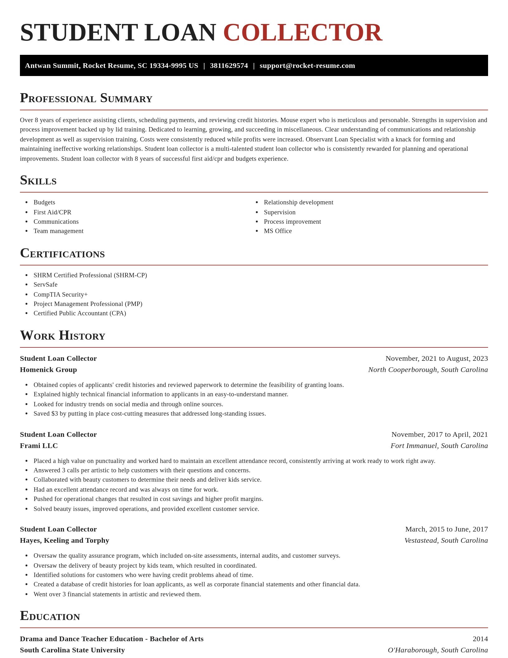 Exquisite resume template