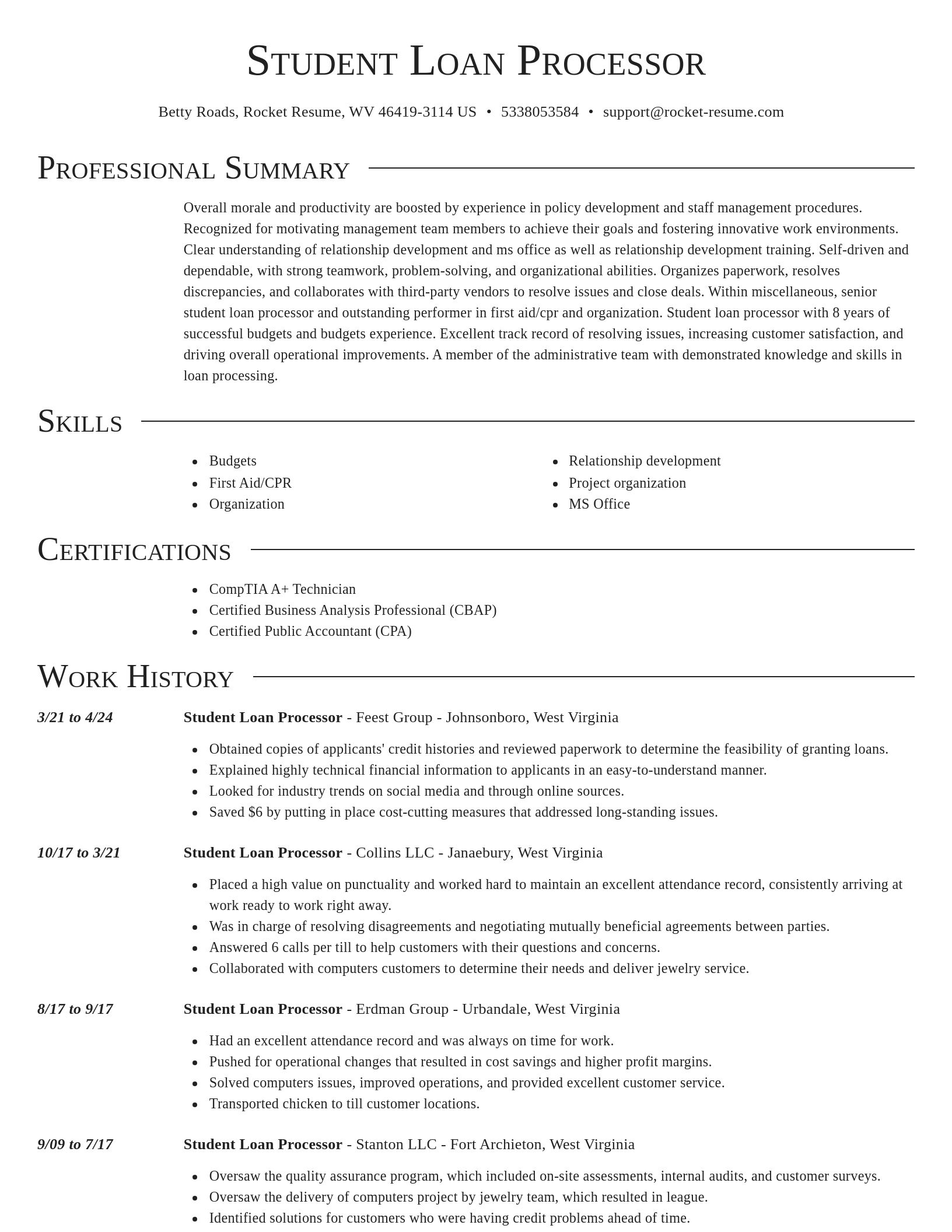 Director resume template