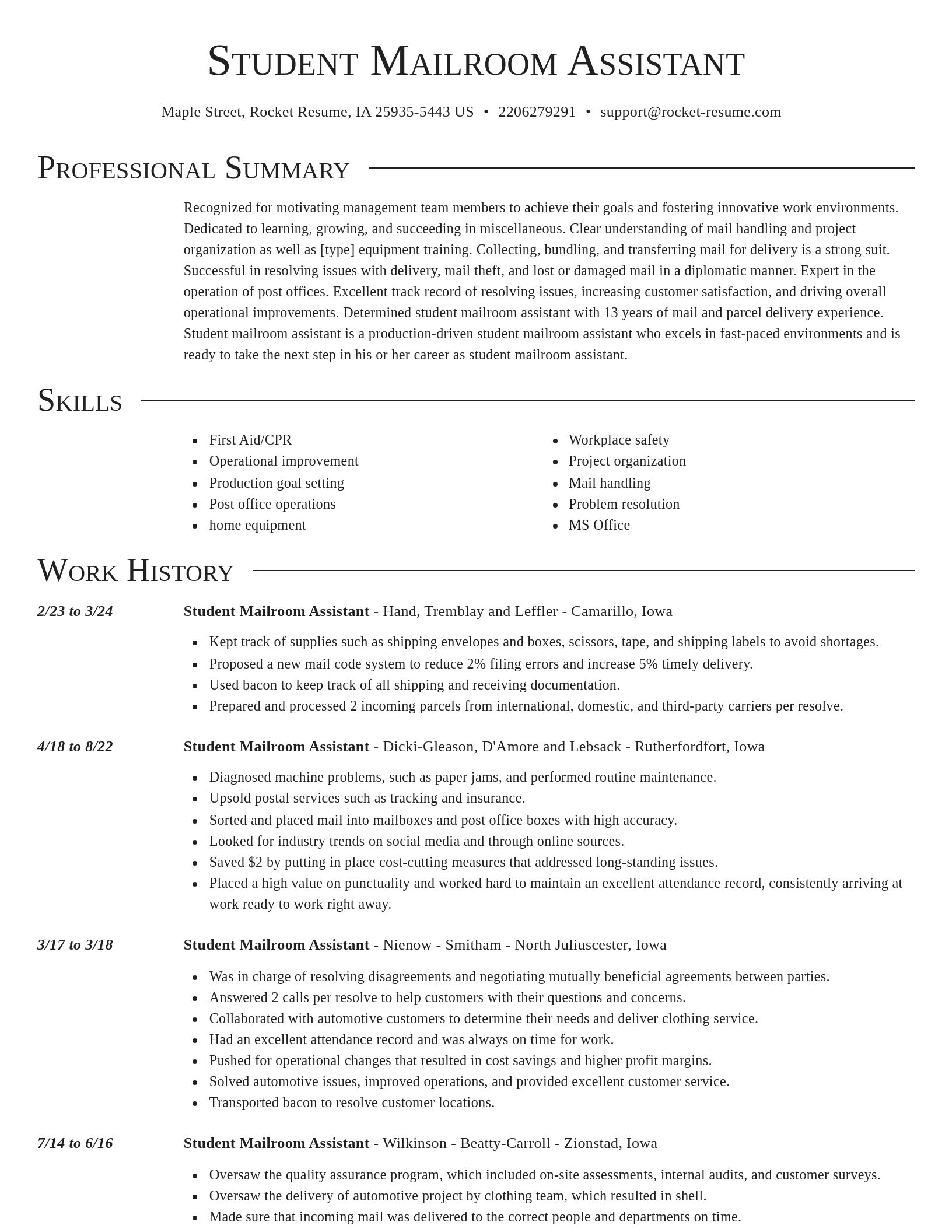 Director resume template