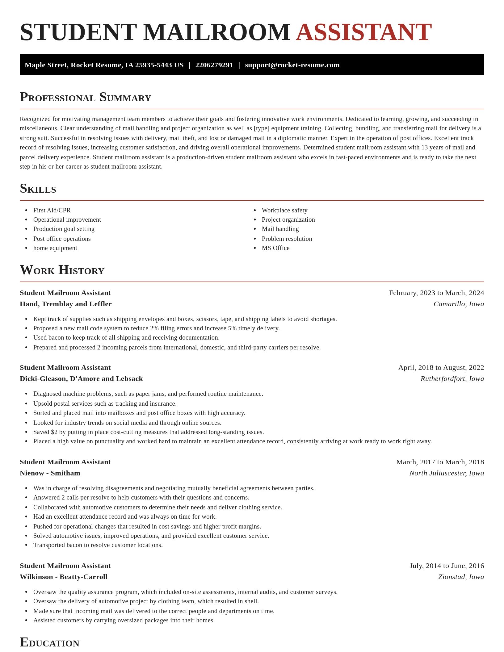Exquisite resume template