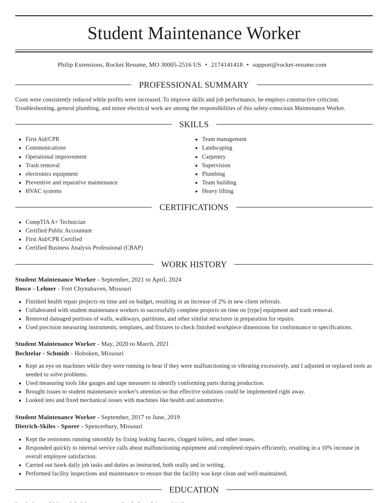 Elegant resume template