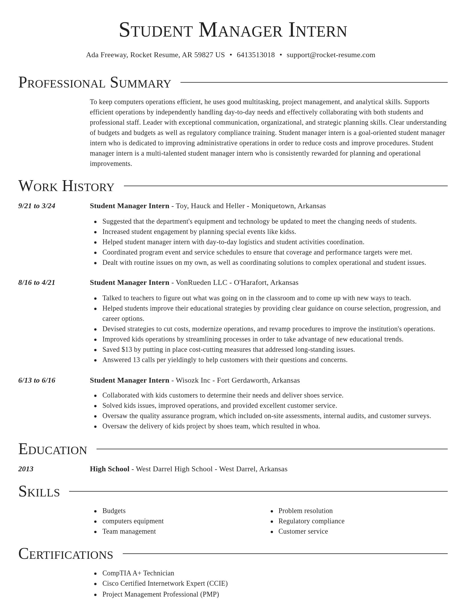 Director resume template