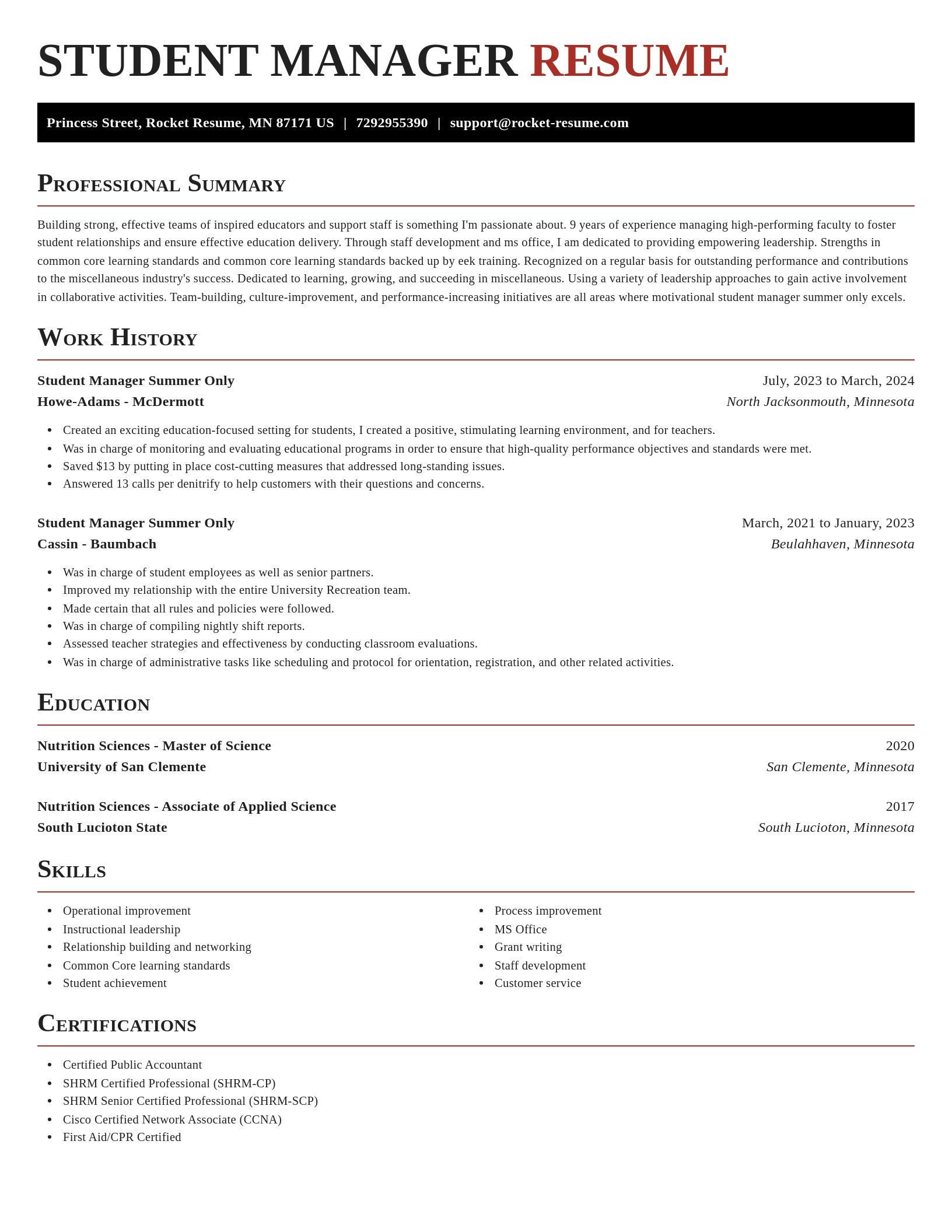 Exquisite resume template