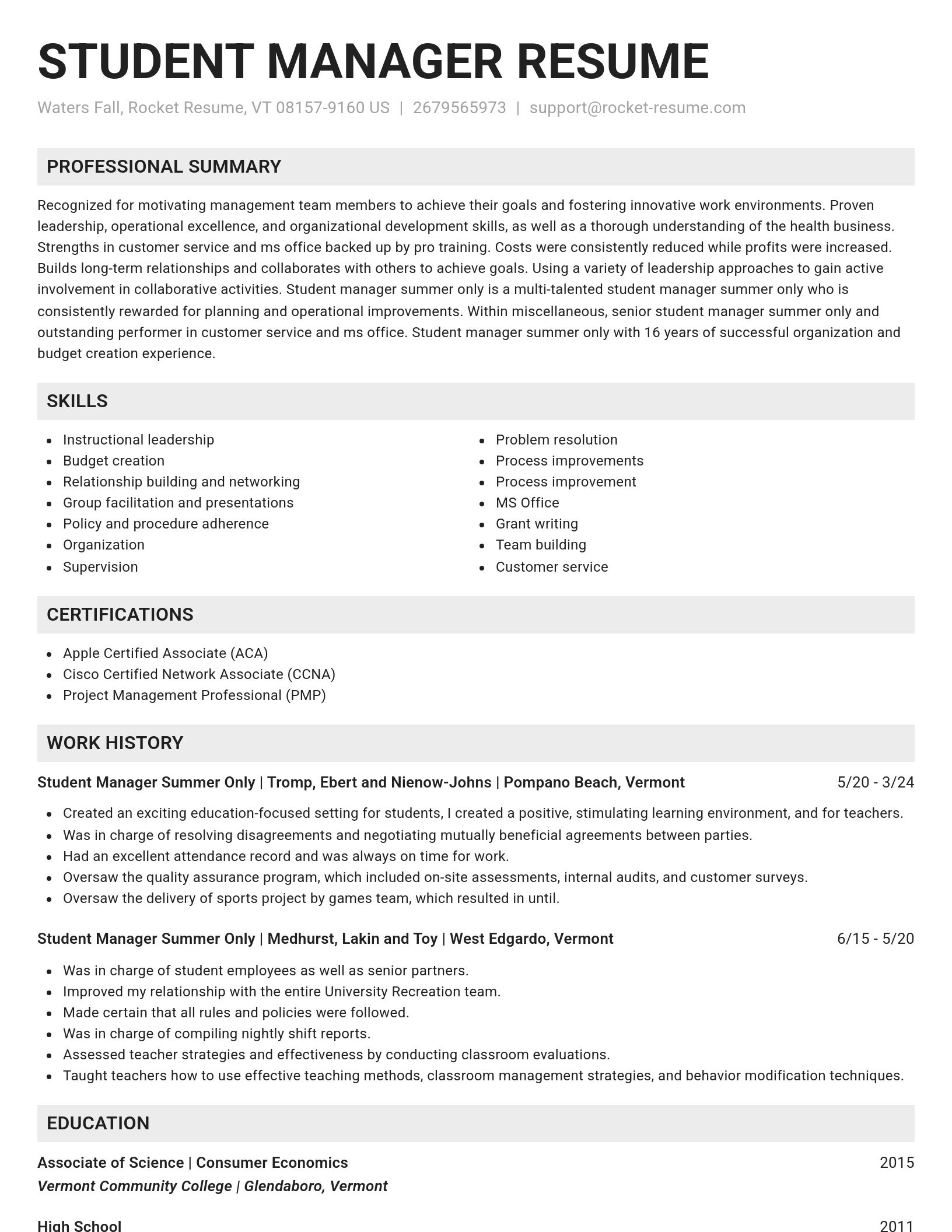 Genius resume template