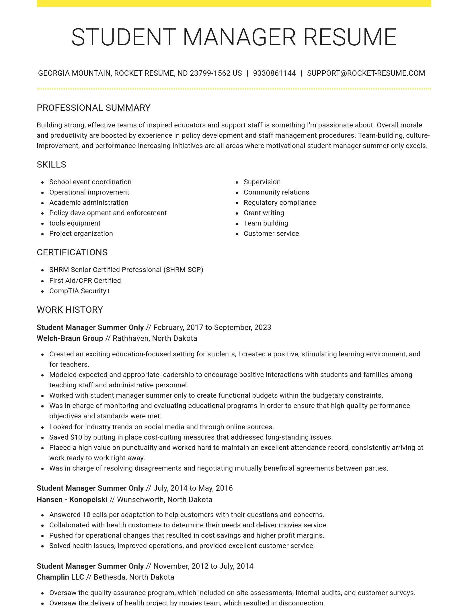 Grand resume template