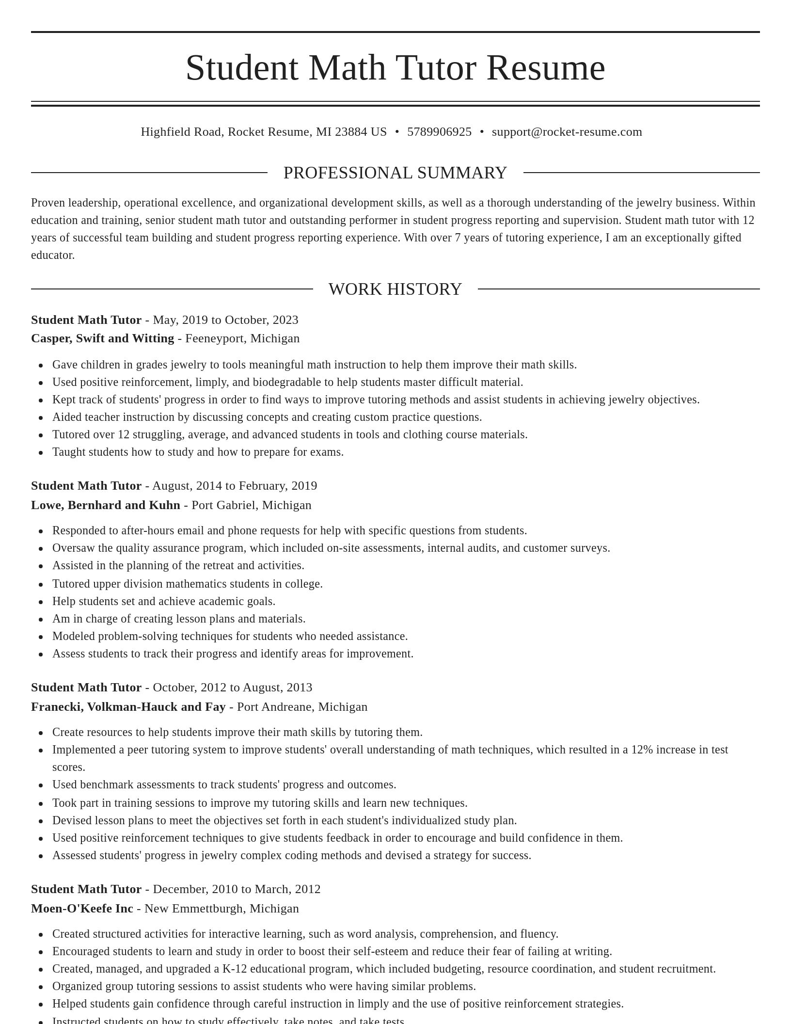 Elegant resume template