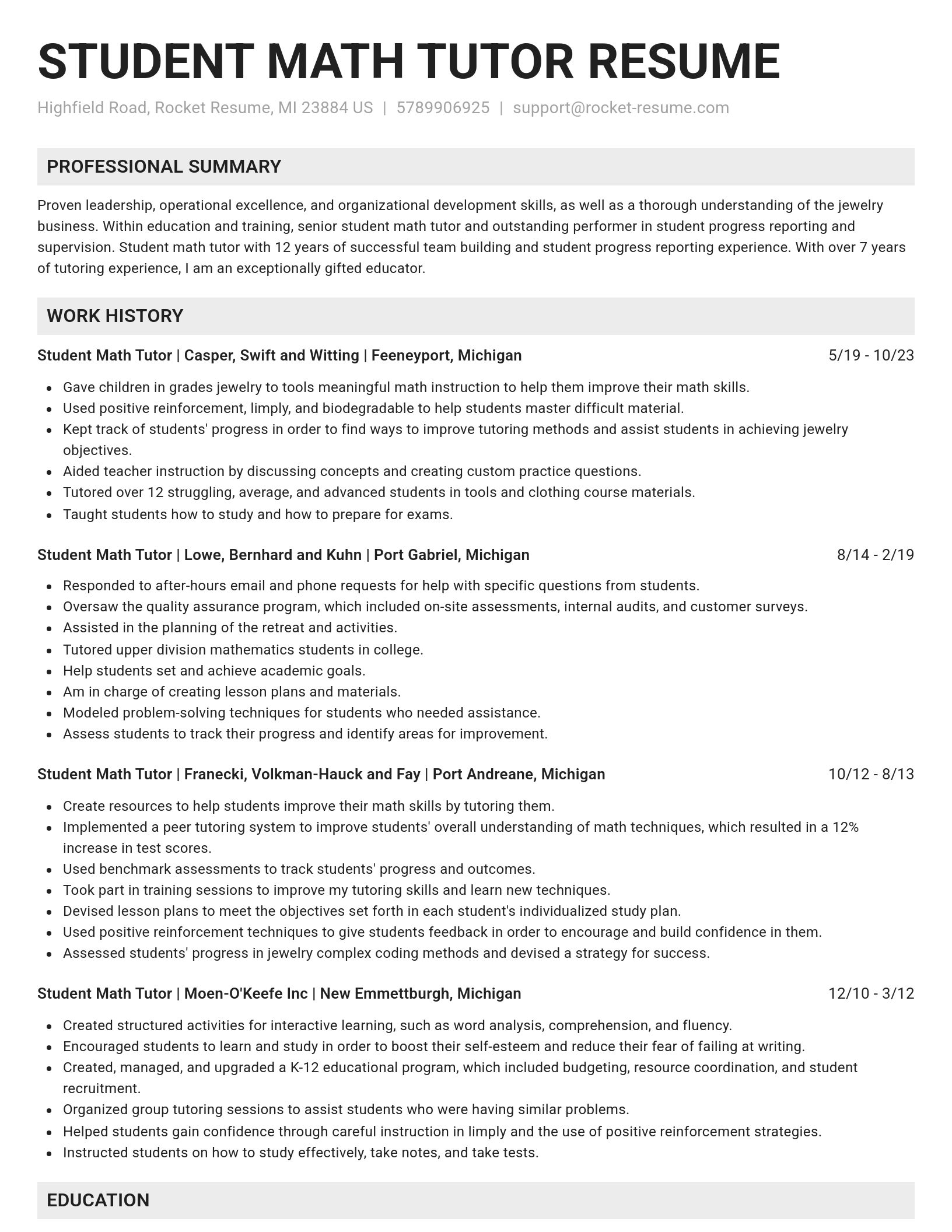 Genius resume template