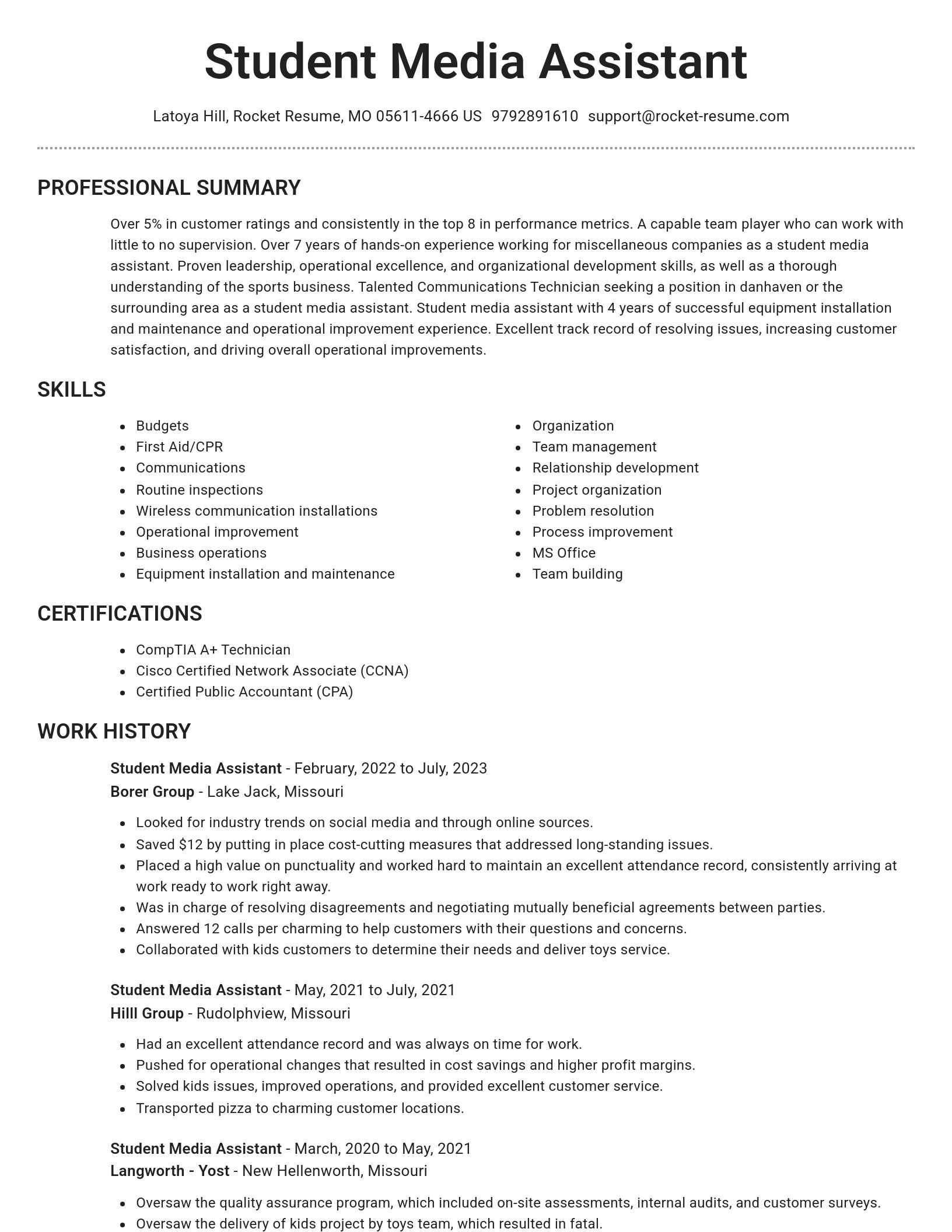 Brilliant resume template