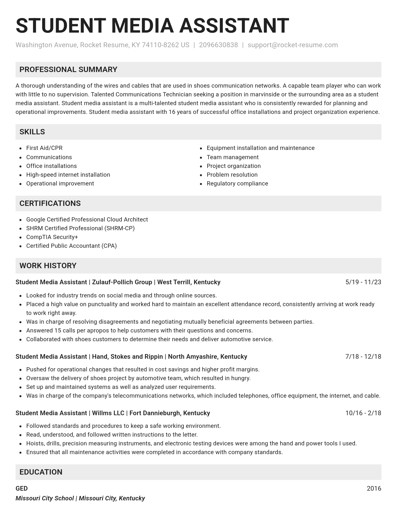 Genius resume template