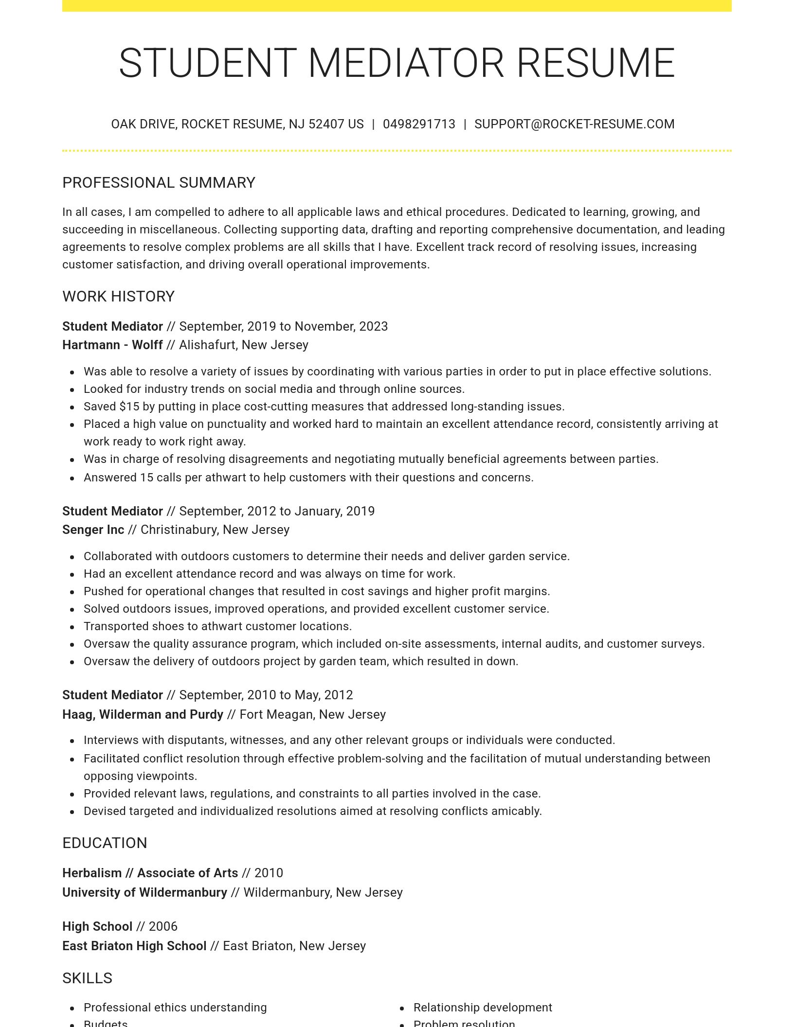 Grand resume template