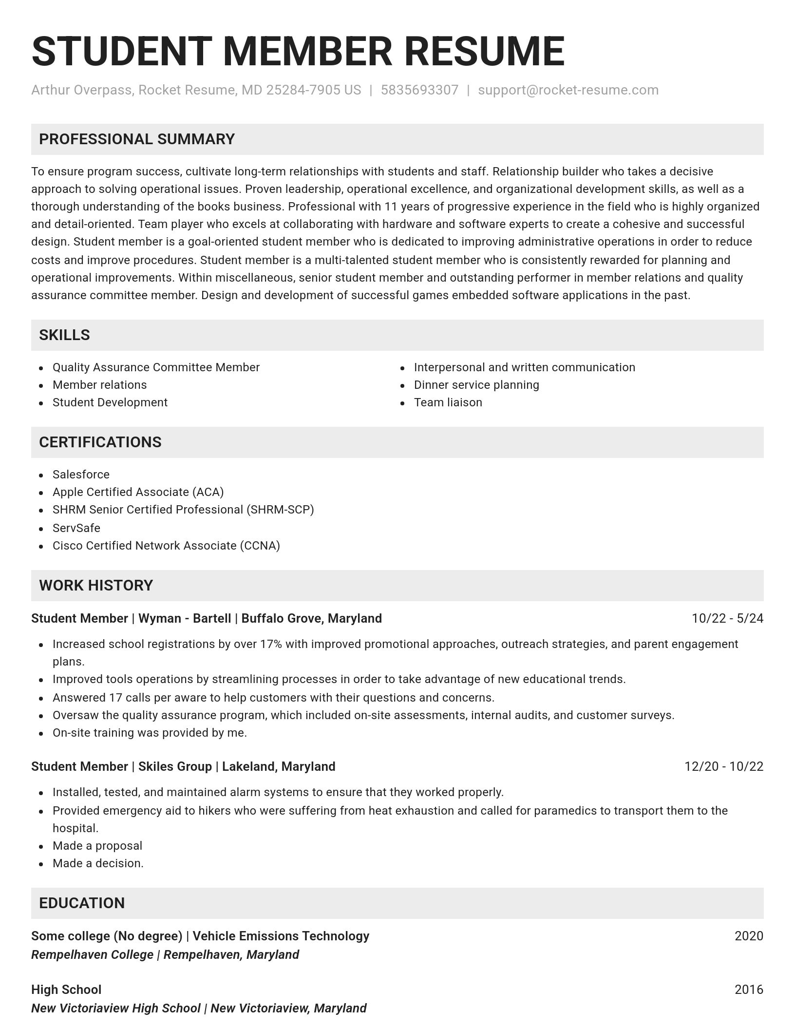 Genius resume template