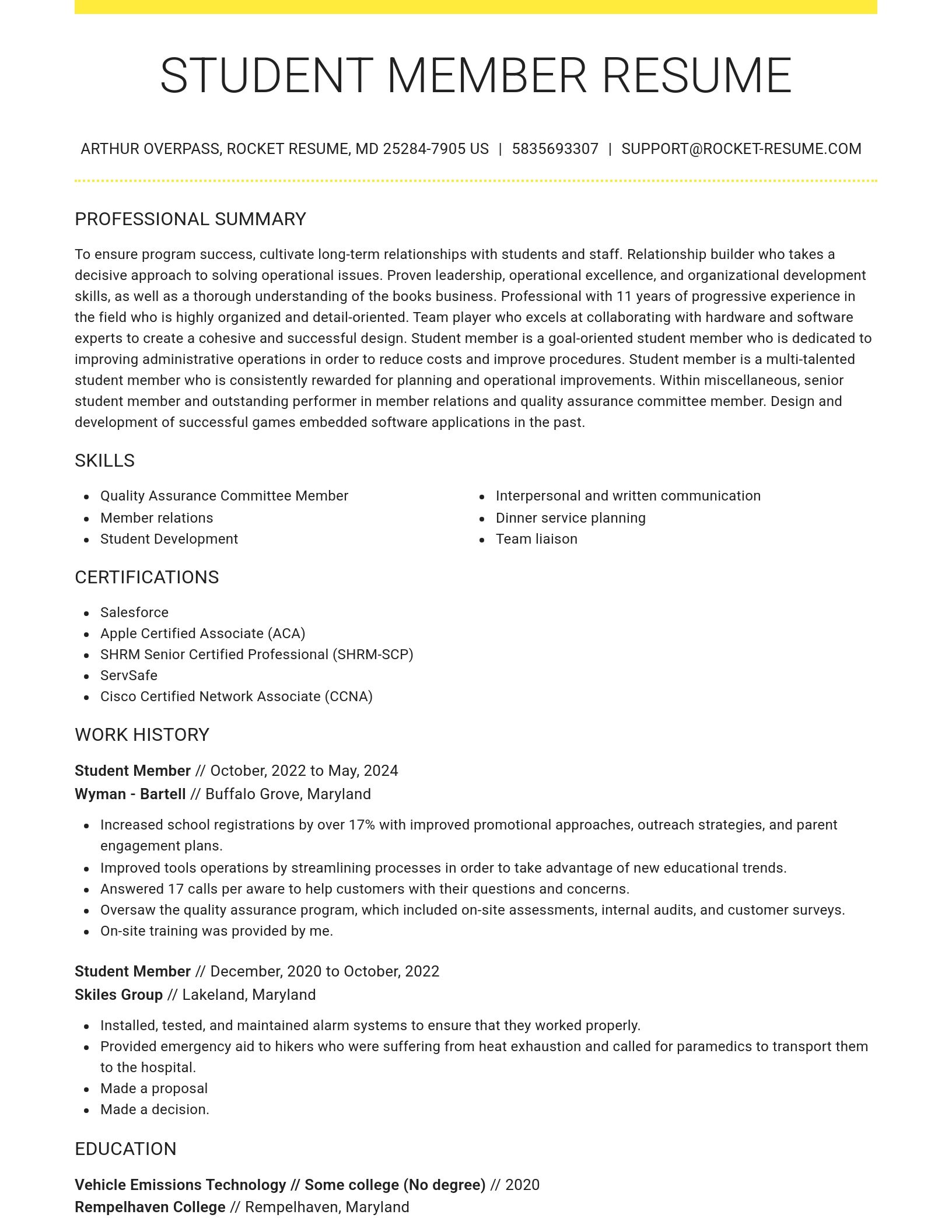 Grand resume template