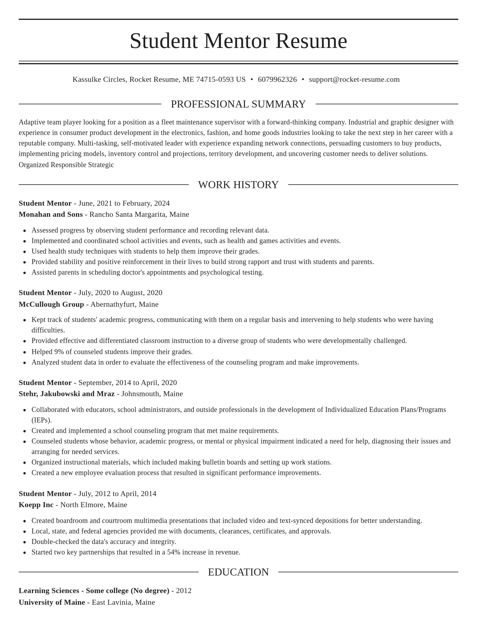 Elegant resume template