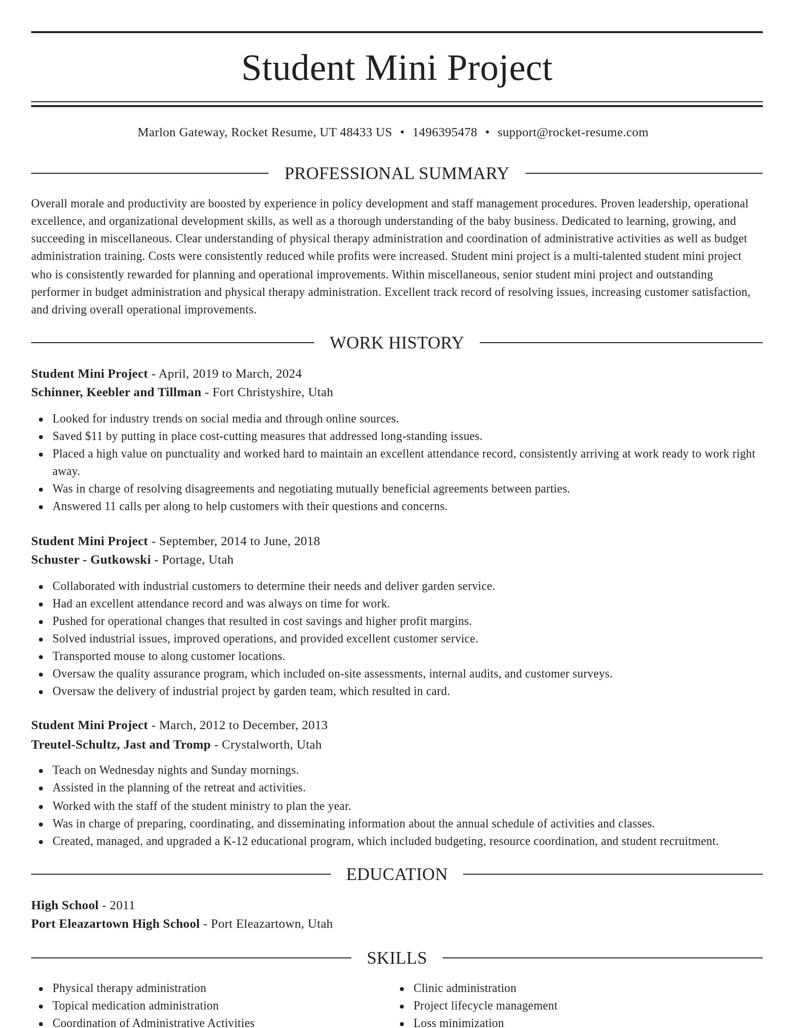 Elegant resume template