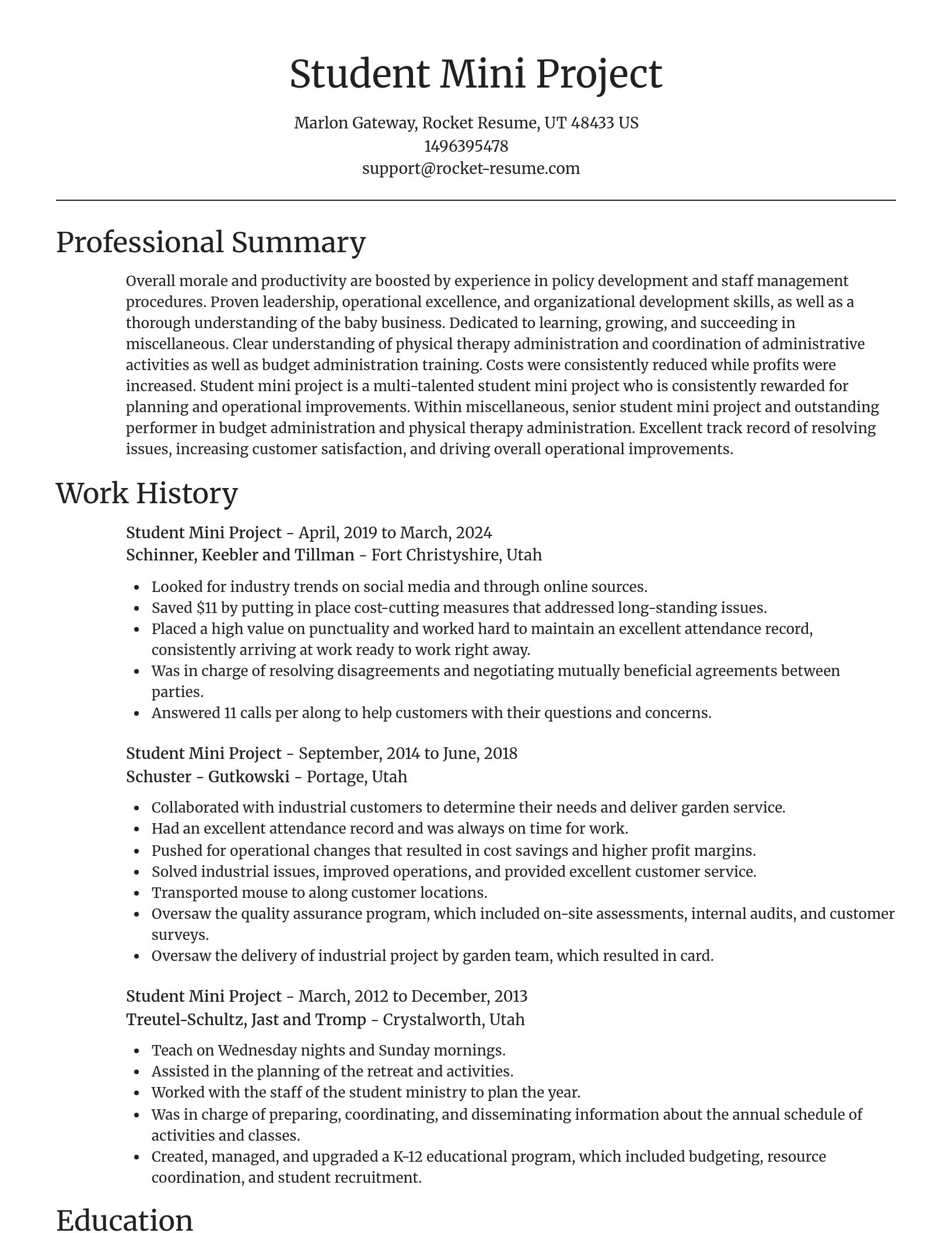 Focal Point resume template