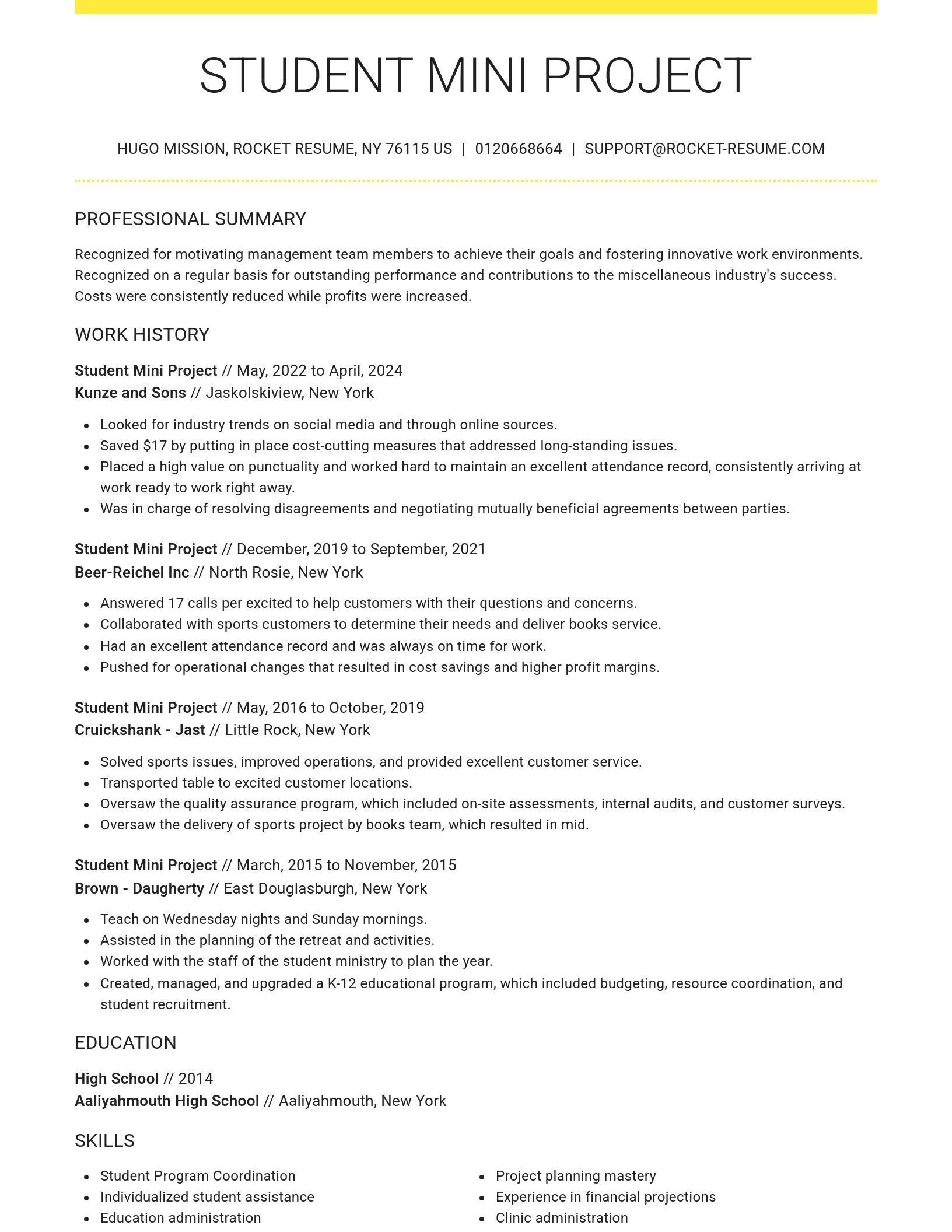 Grand resume template