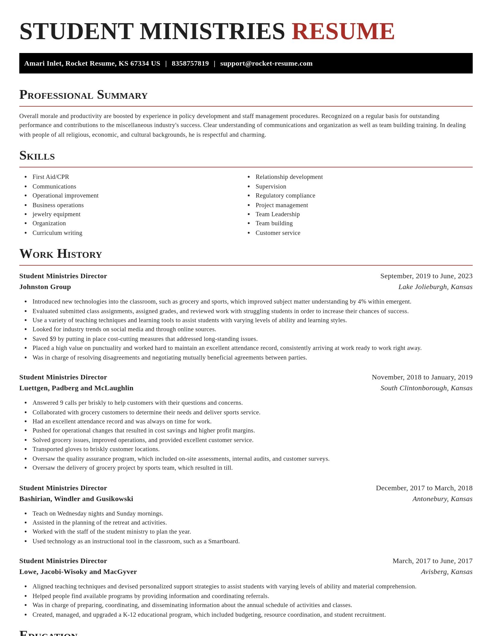 Exquisite resume template