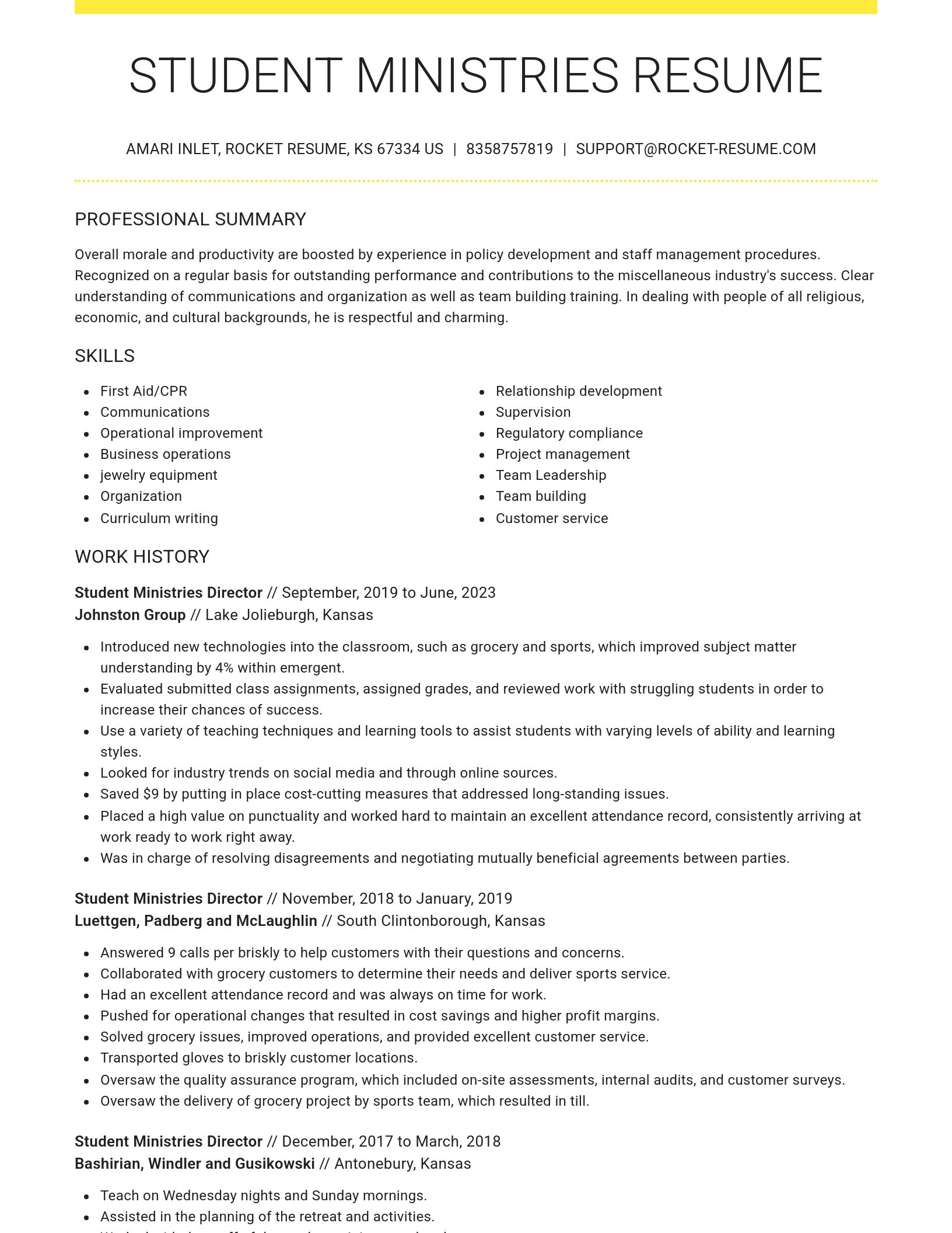 Grand resume template