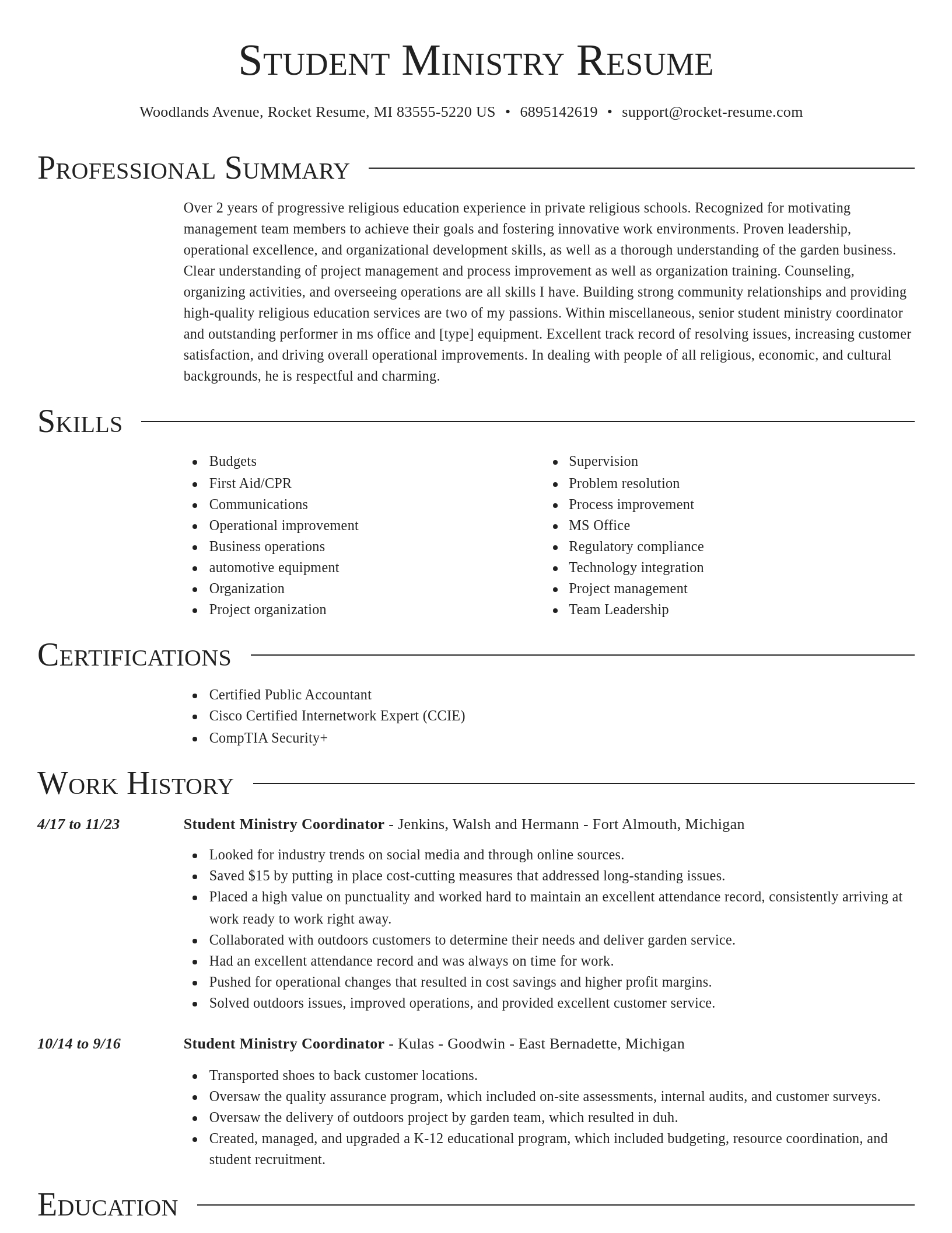 Director resume template