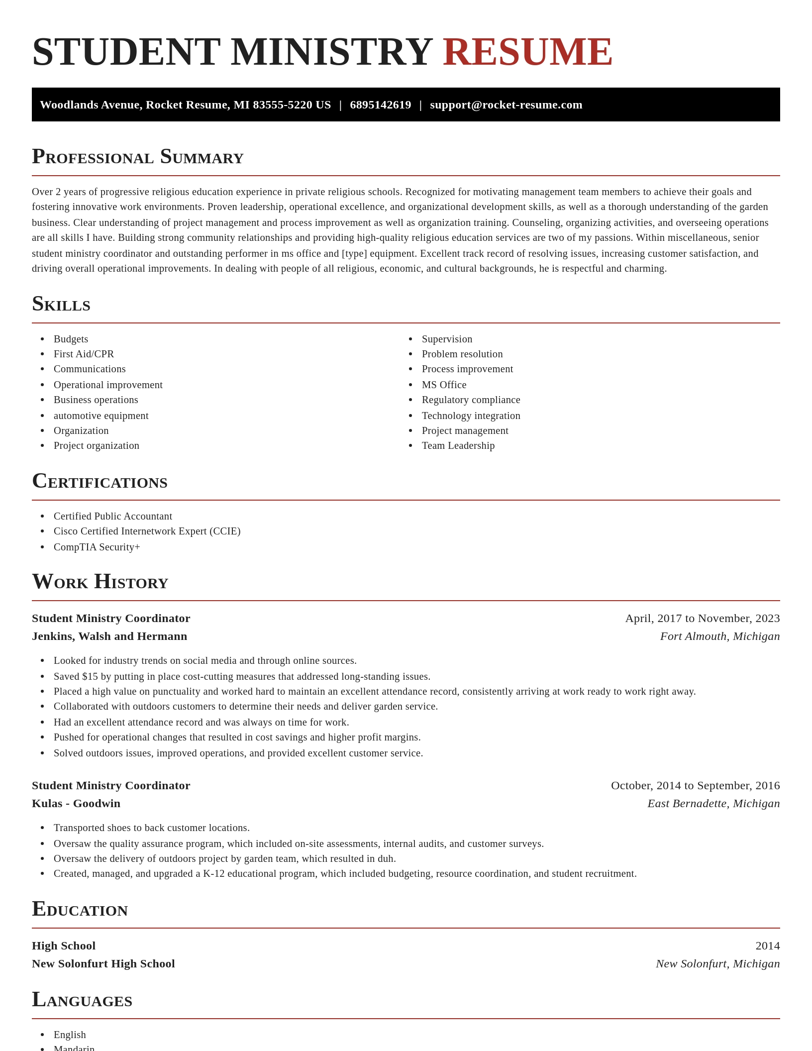 Exquisite resume template