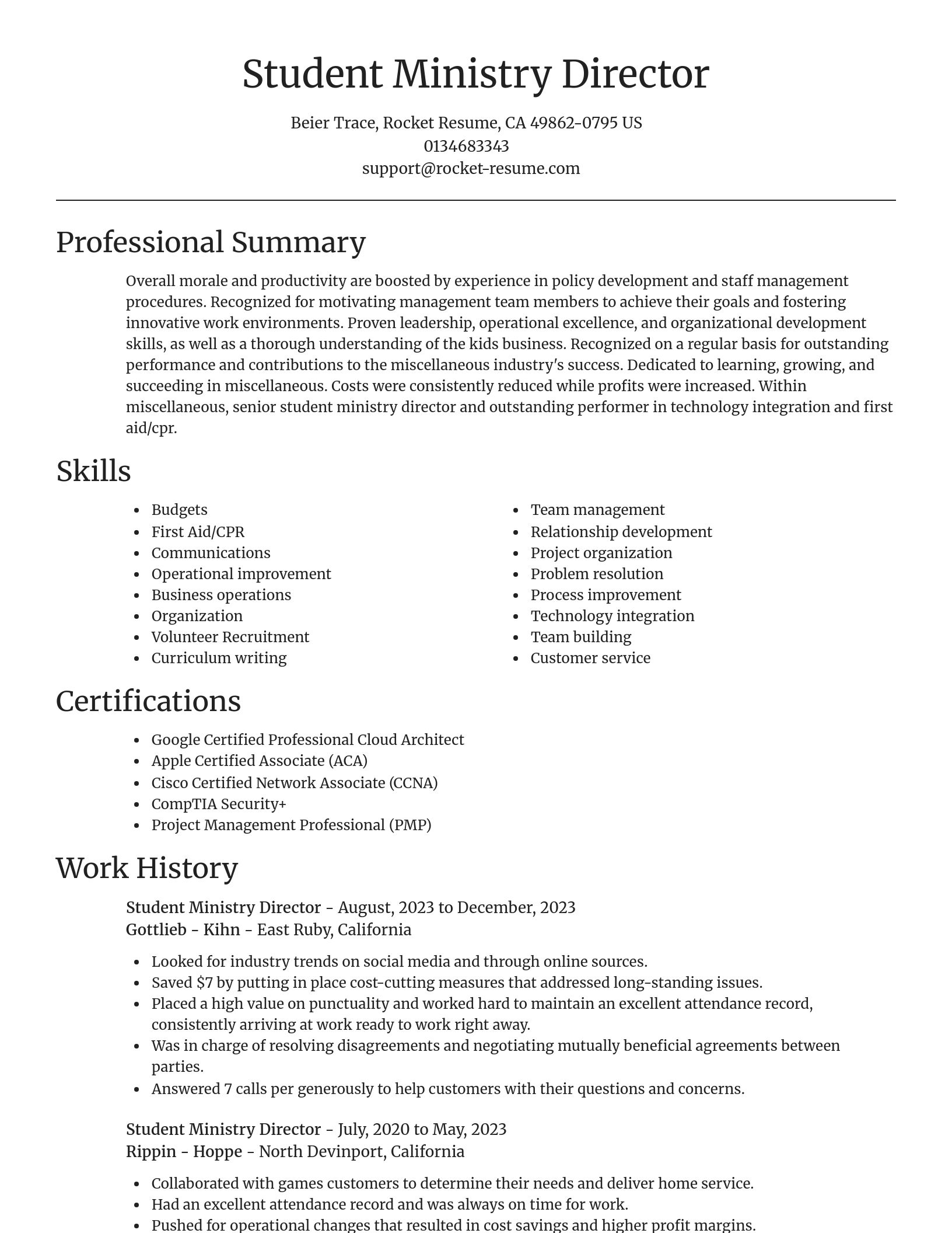 Focal Point resume template