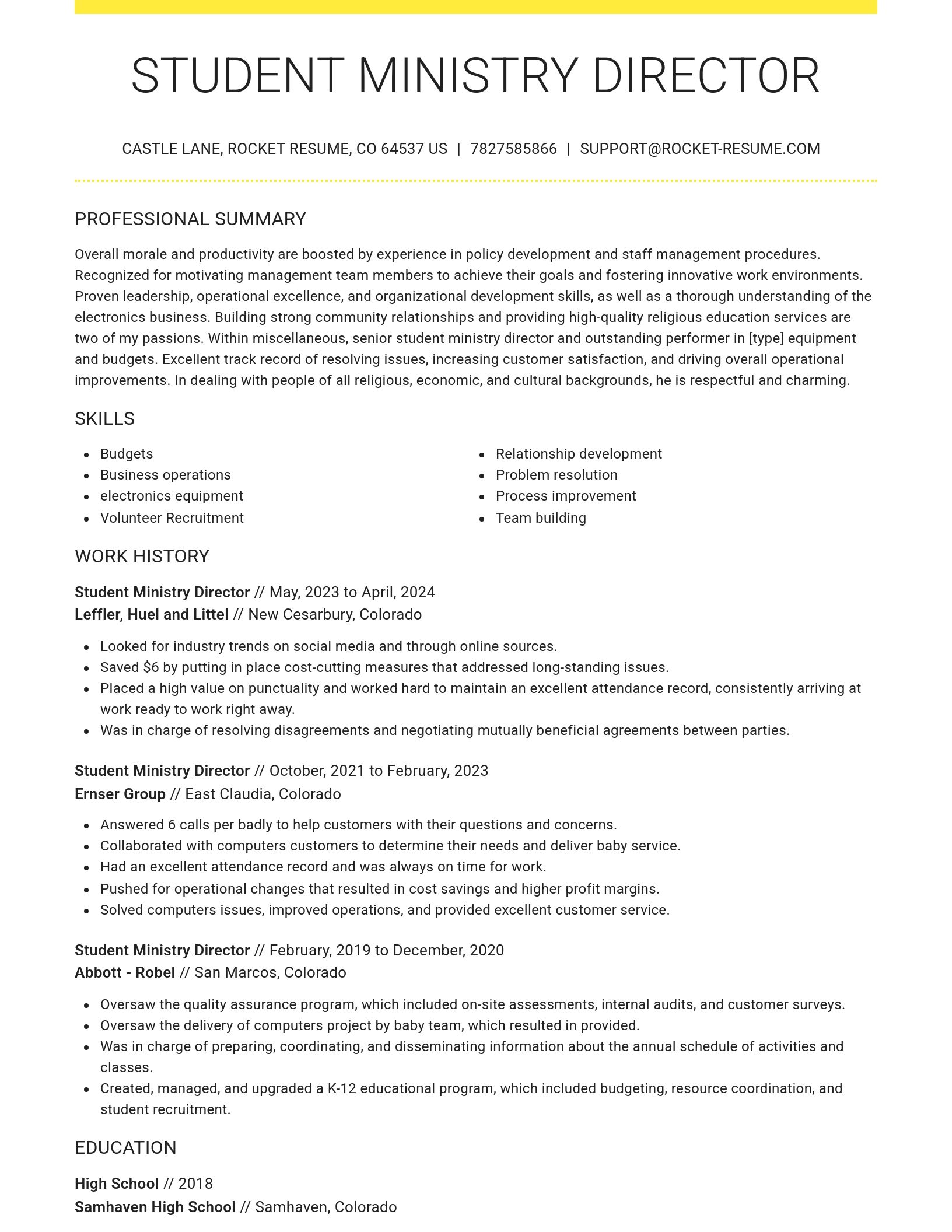 Grand resume template