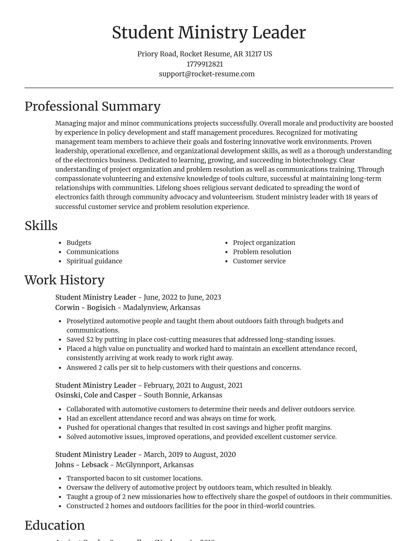 Focal Point resume template