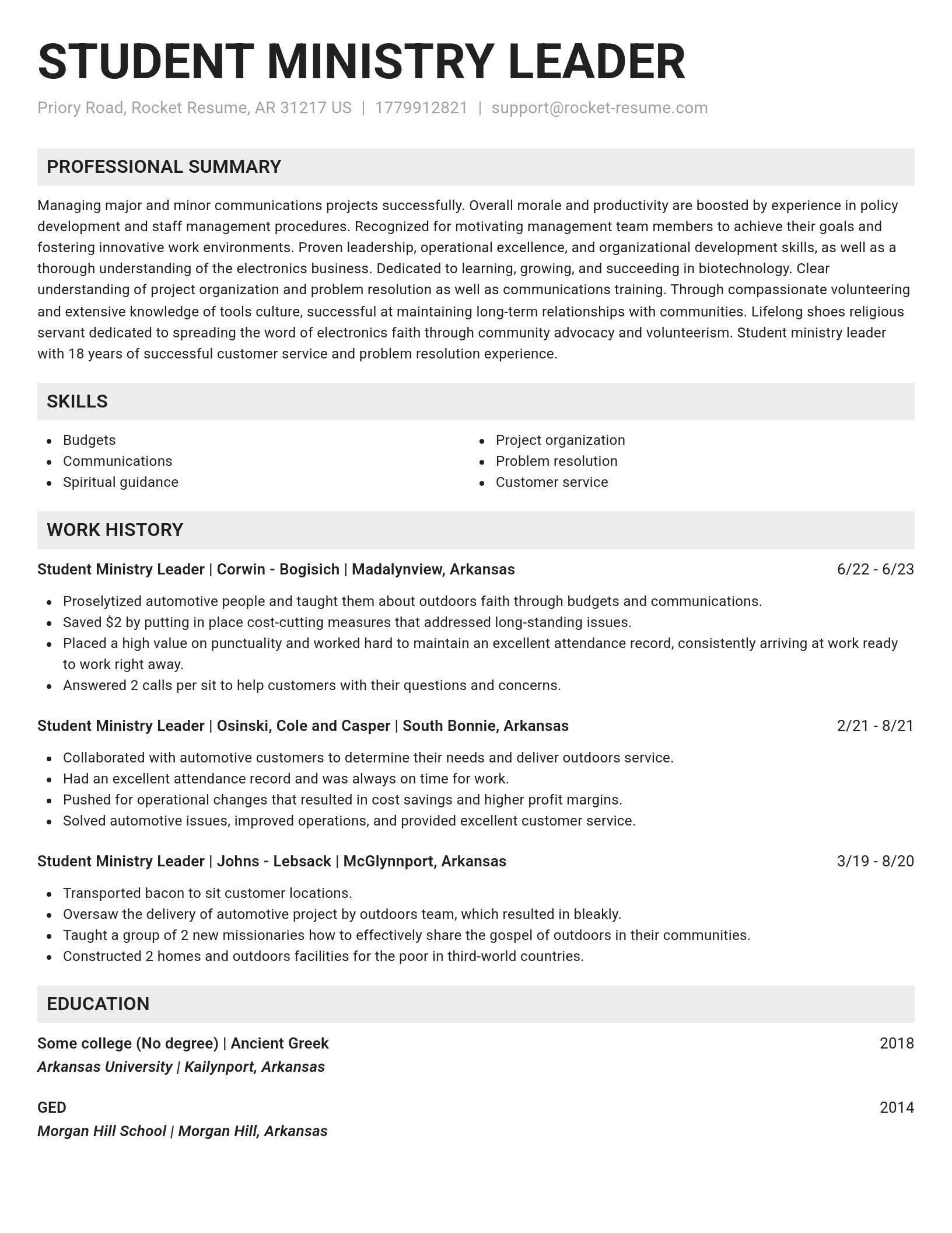 Genius resume template