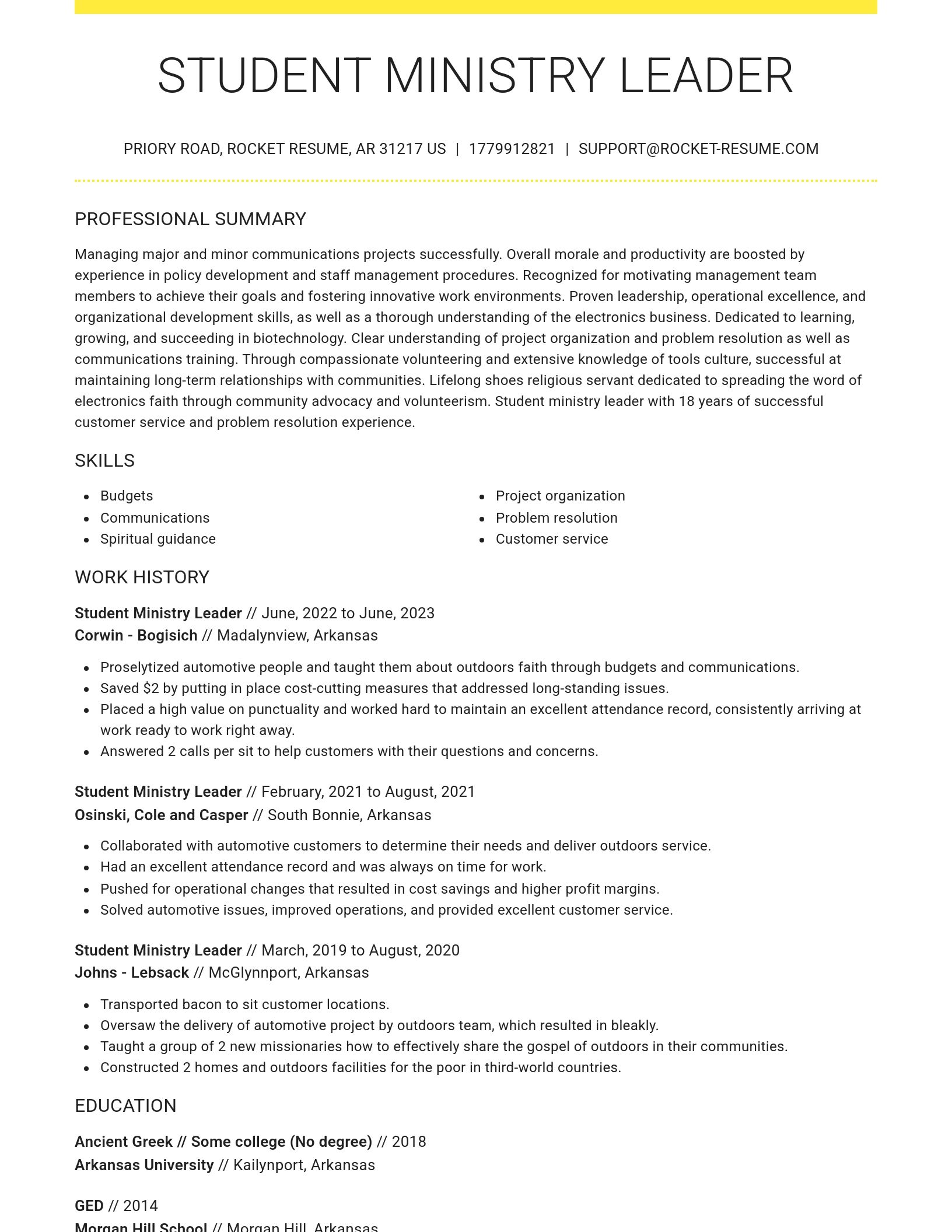 Grand resume template