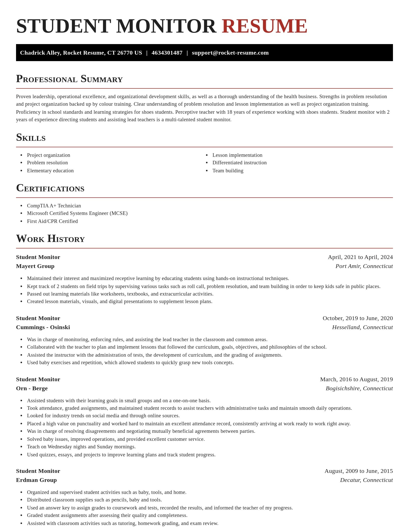 Exquisite resume template
