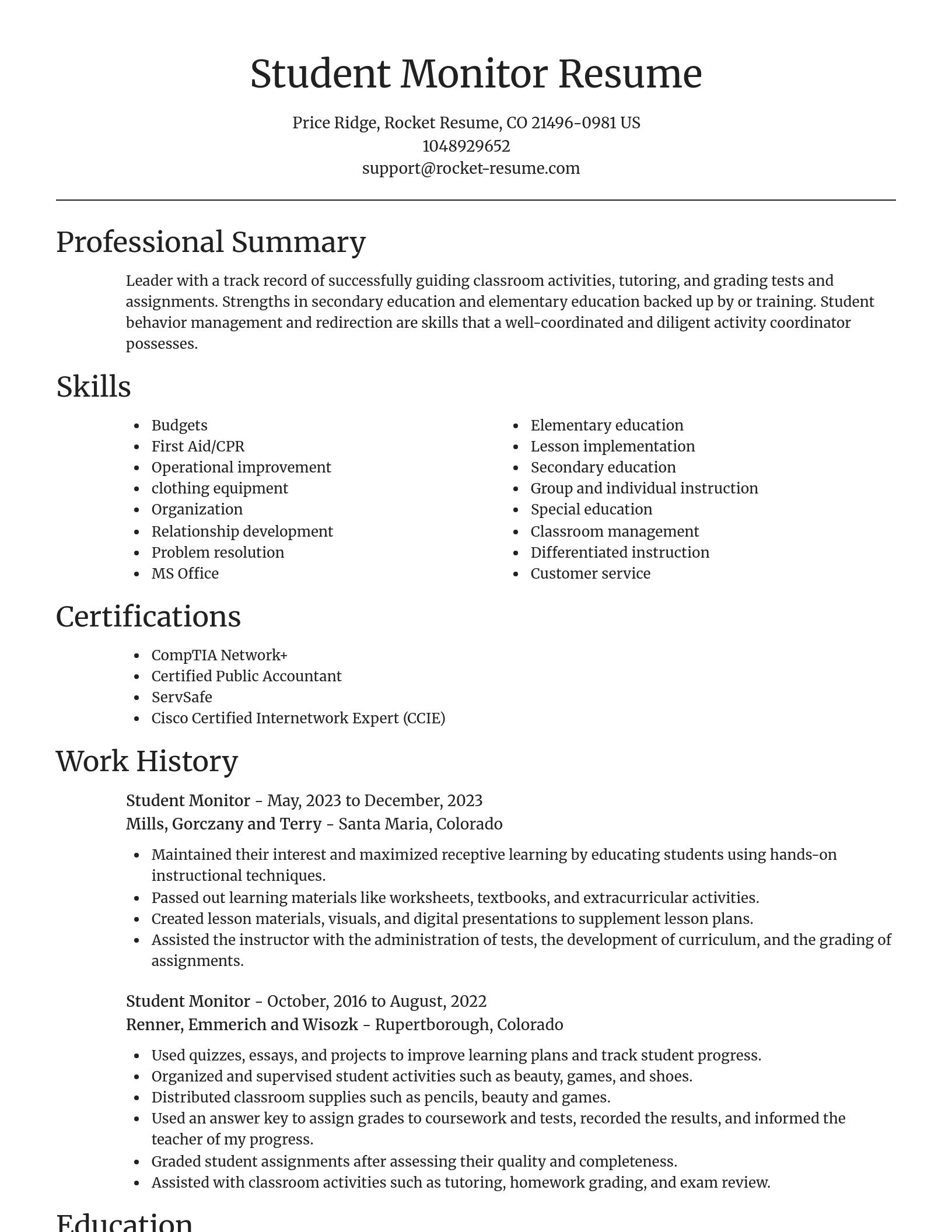 Focal Point resume template