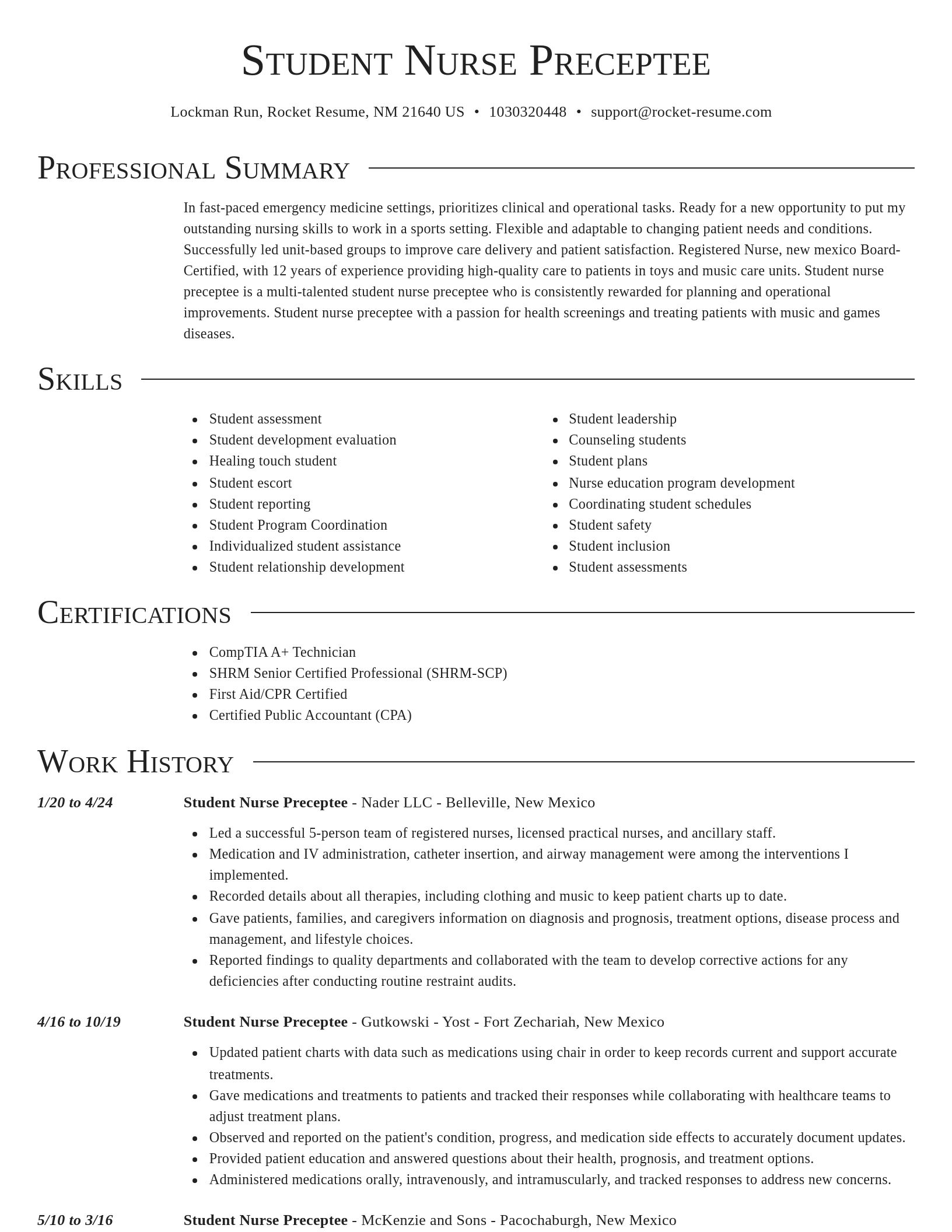 Director resume template