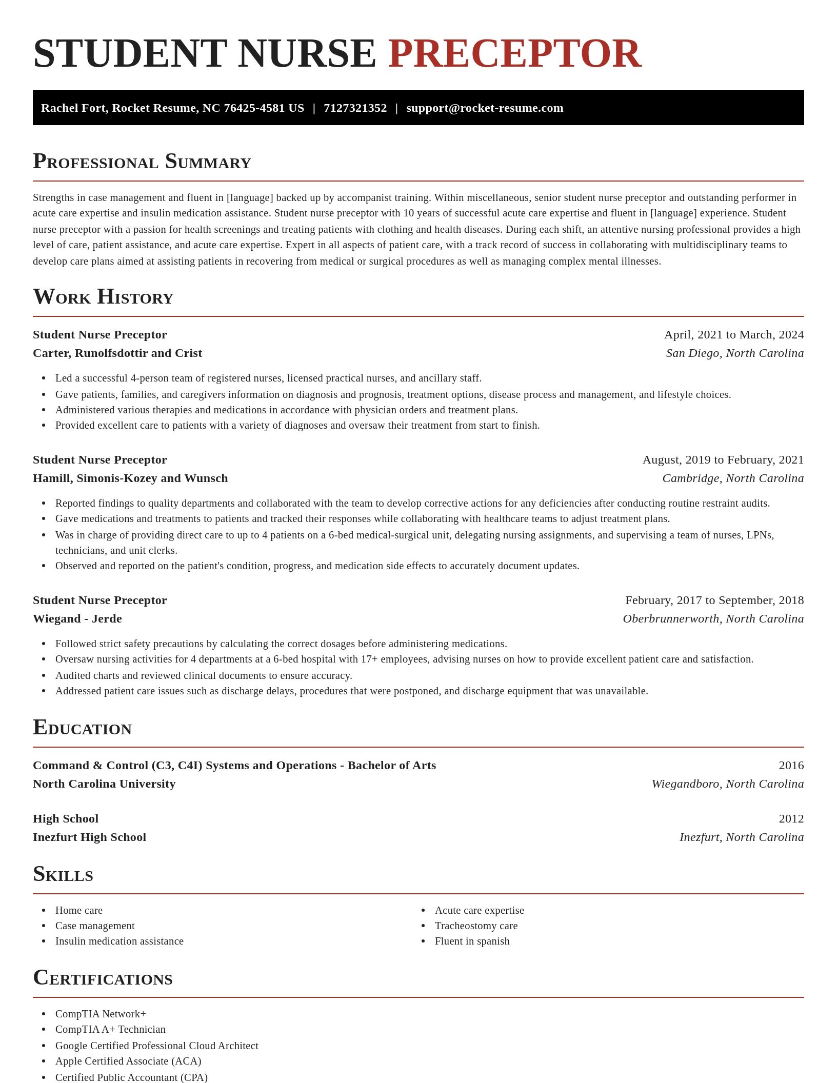Exquisite resume template