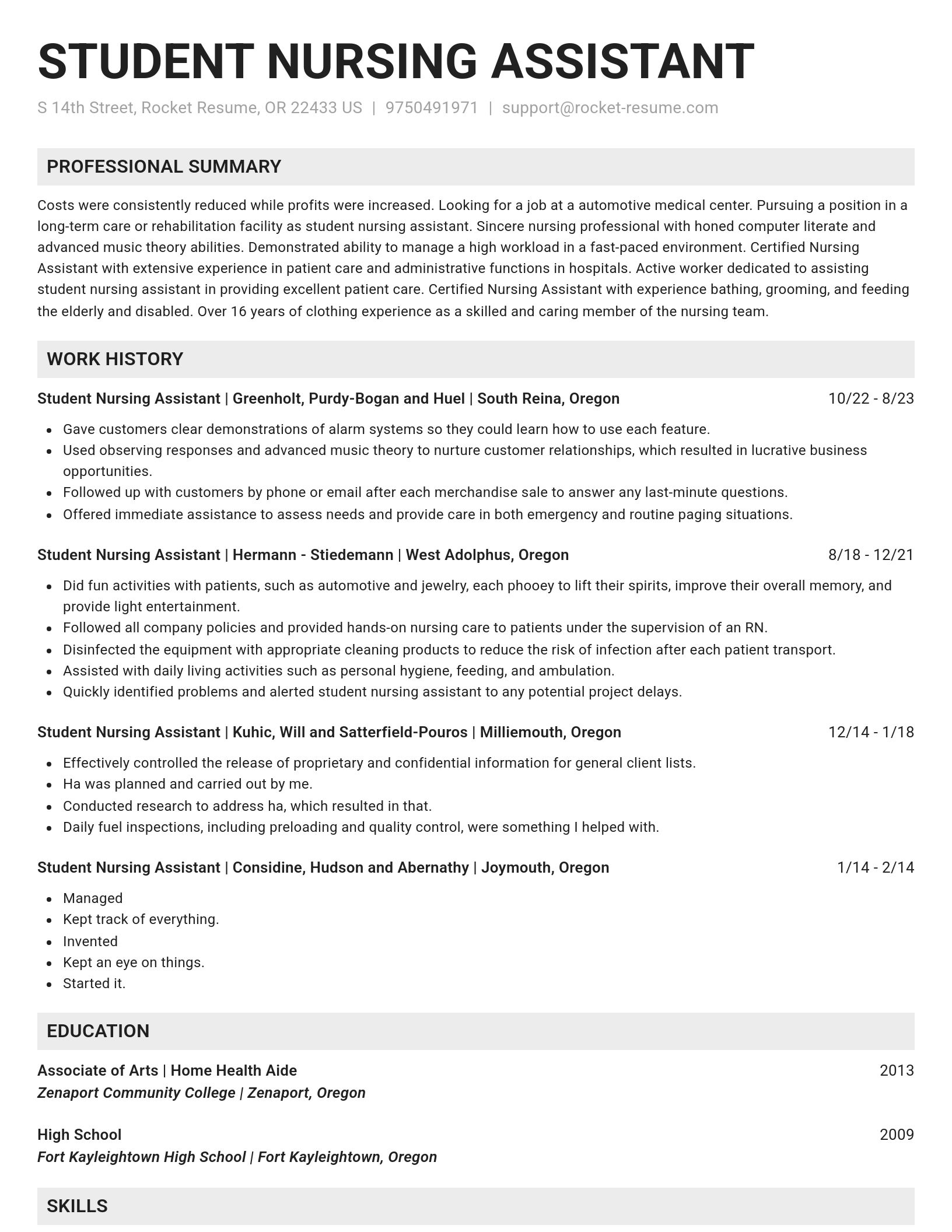 Genius resume template