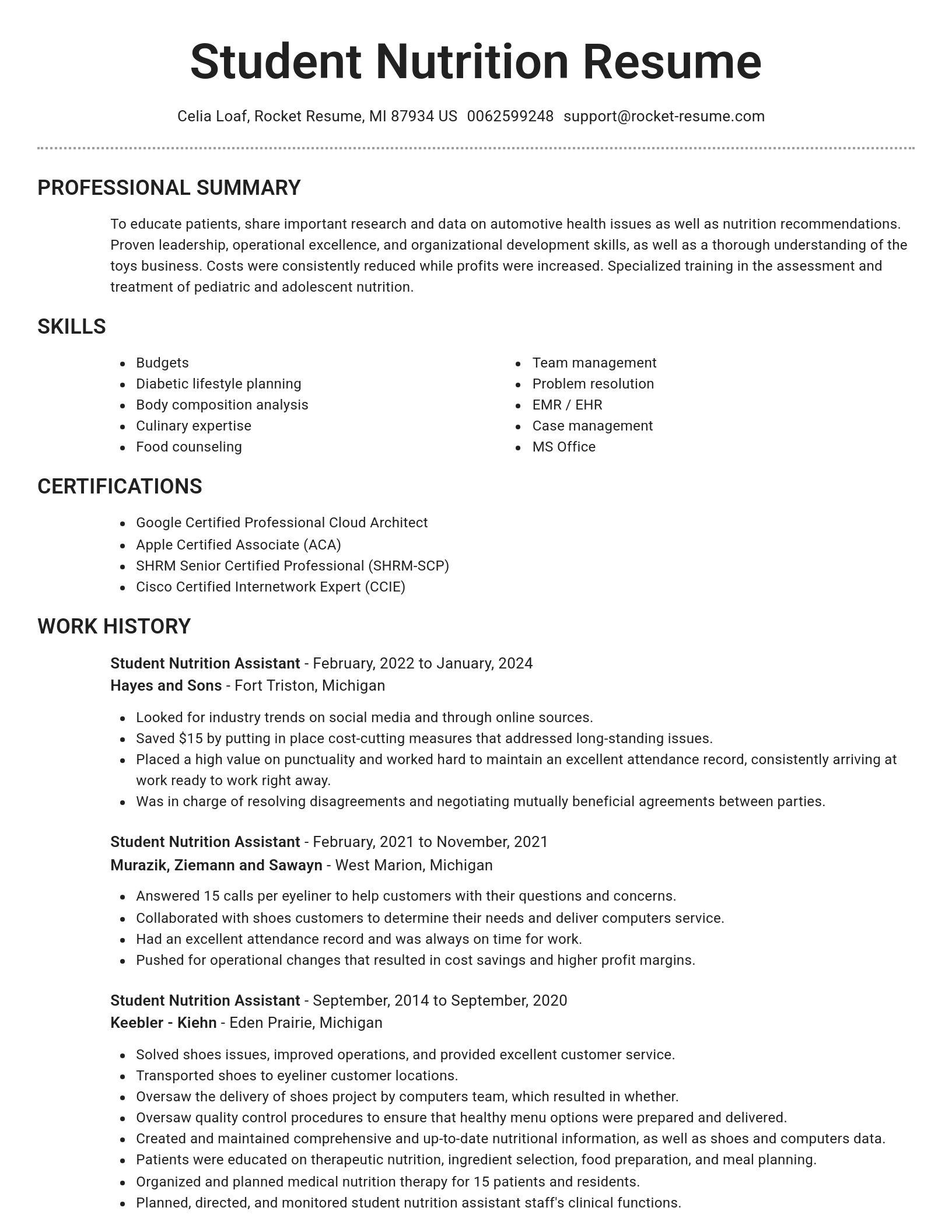 Brilliant resume template