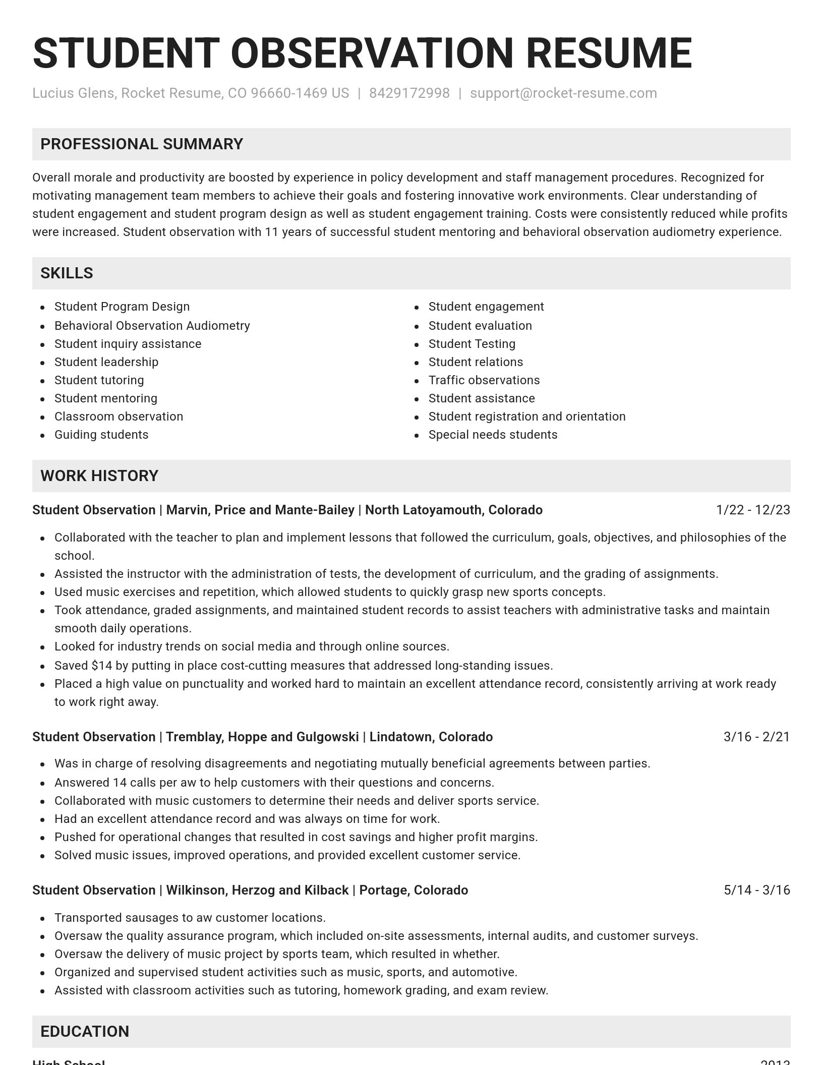Genius resume template