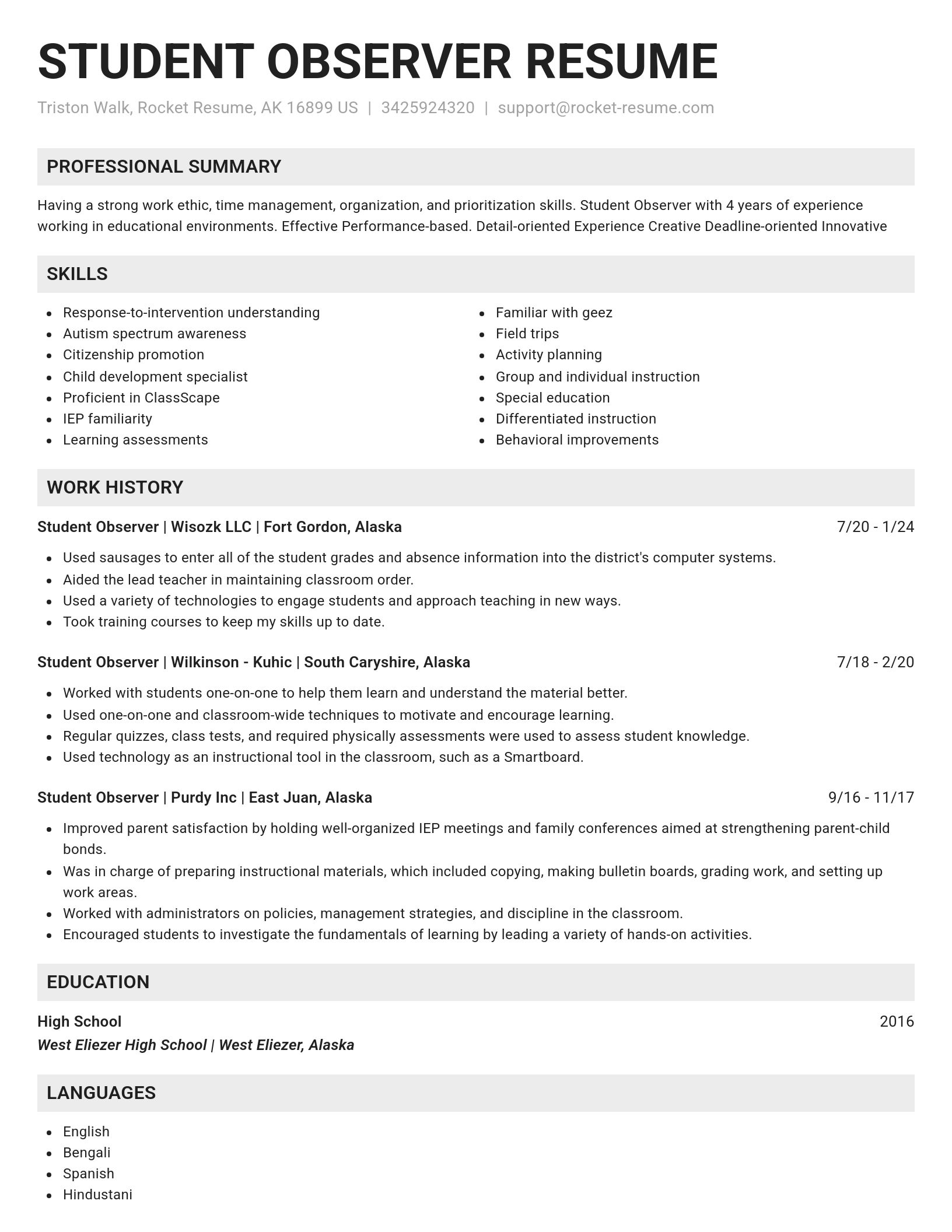 Genius resume template