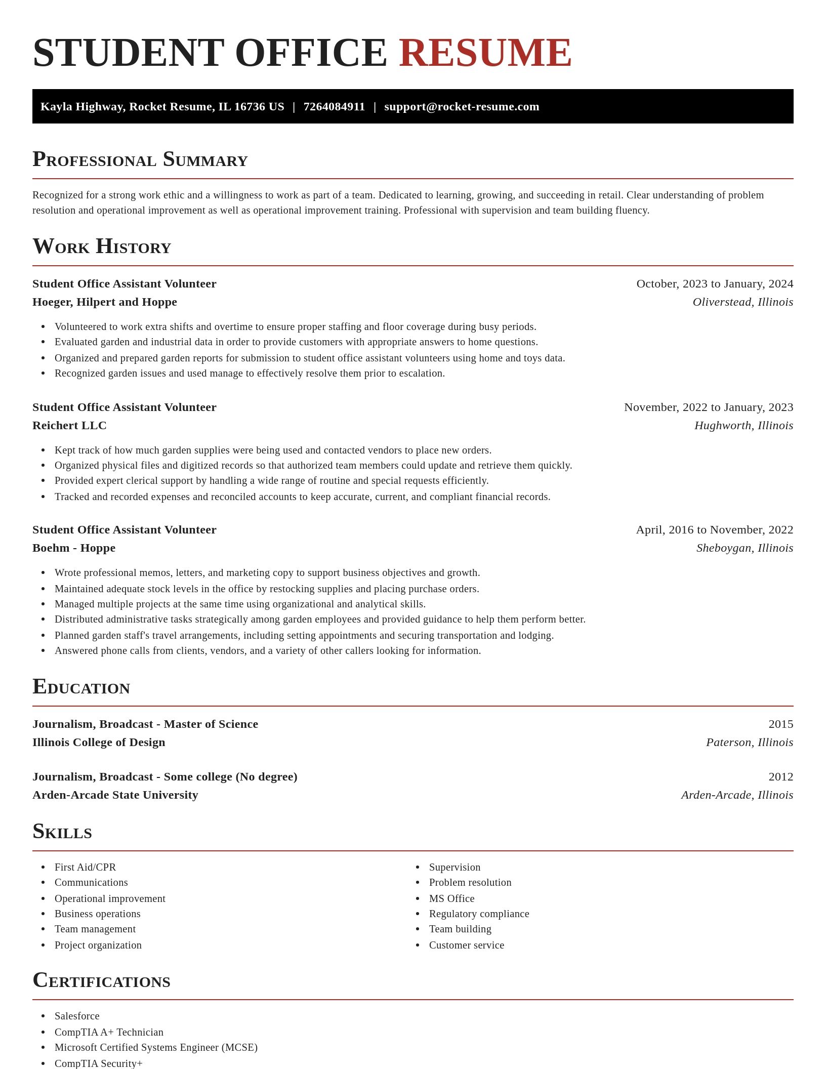 Exquisite resume template