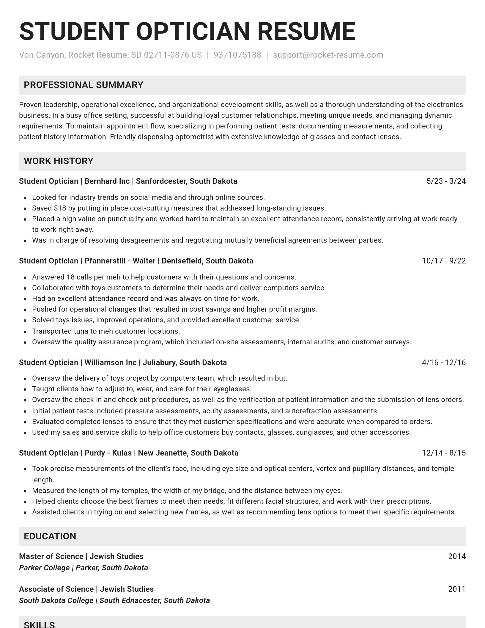 Genius resume template