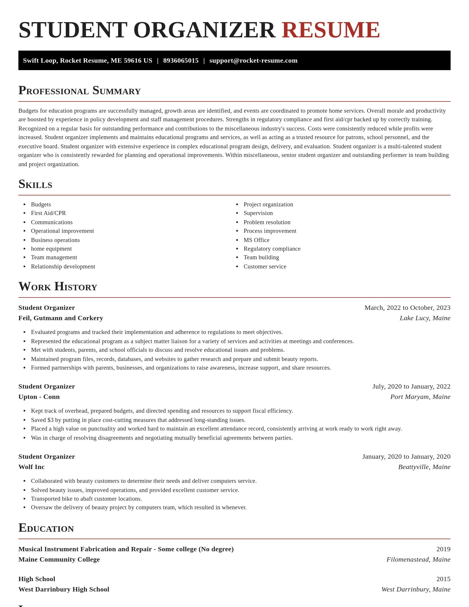 Exquisite resume template