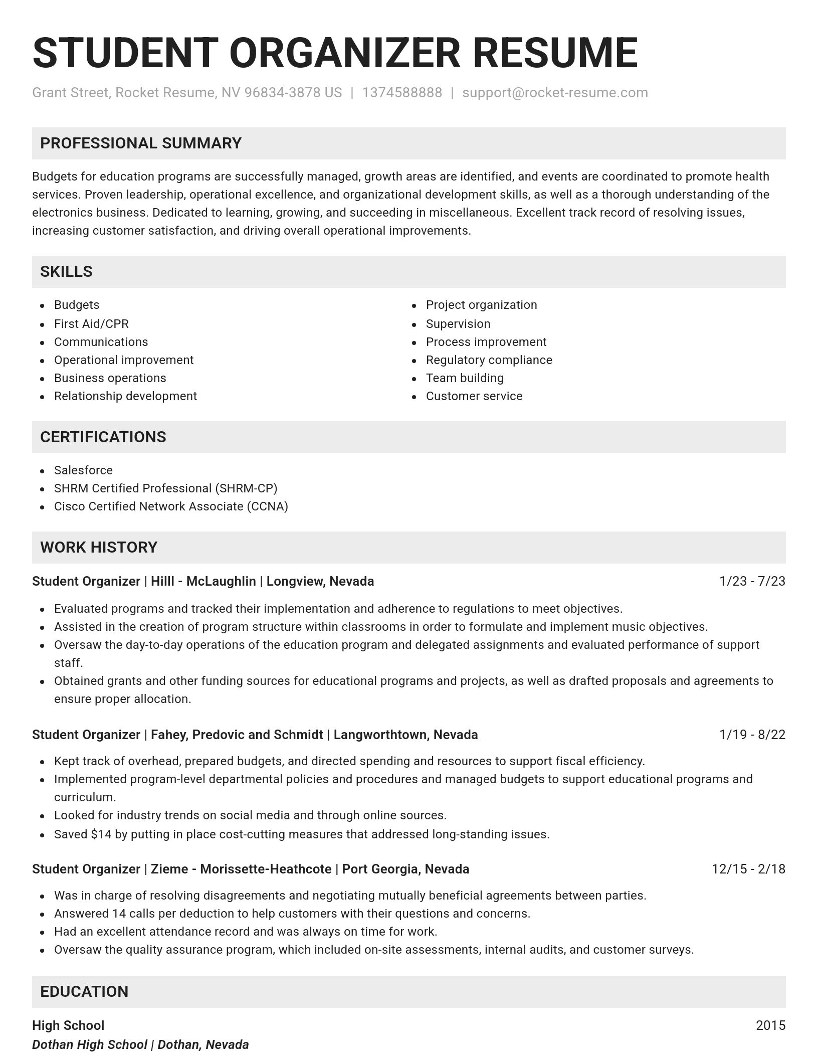 Genius resume template