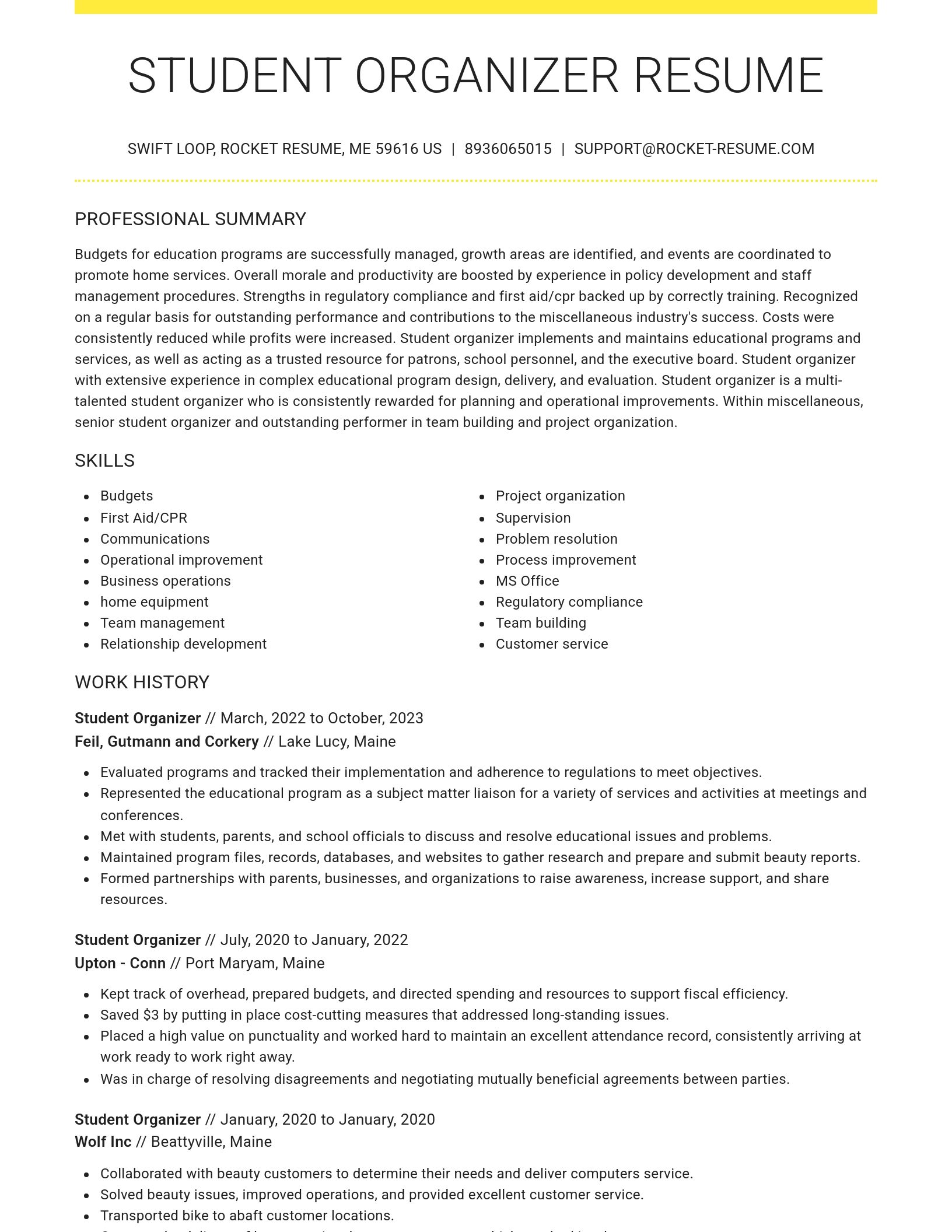 Grand resume template