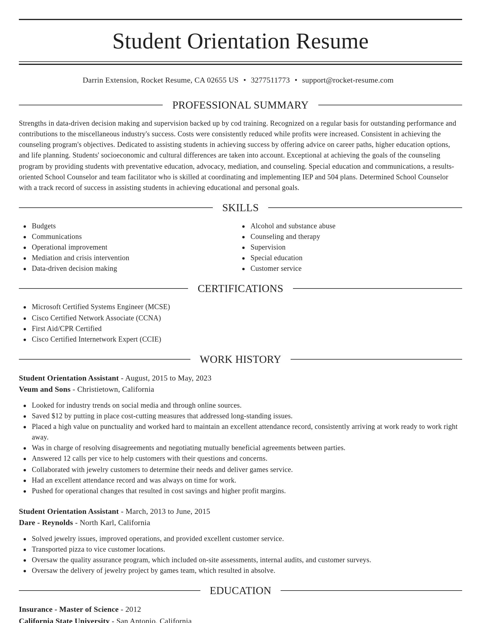 Elegant resume template