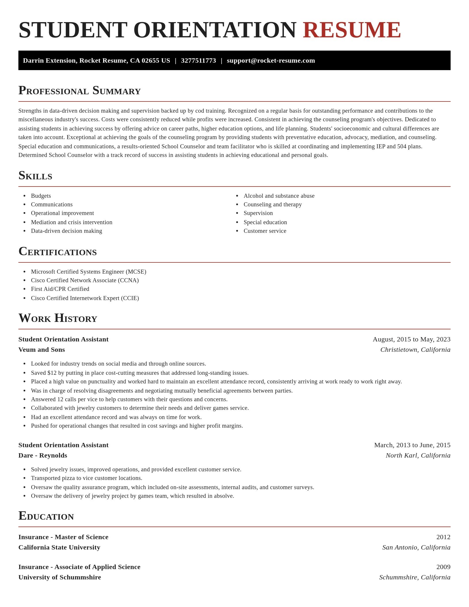 Exquisite resume template